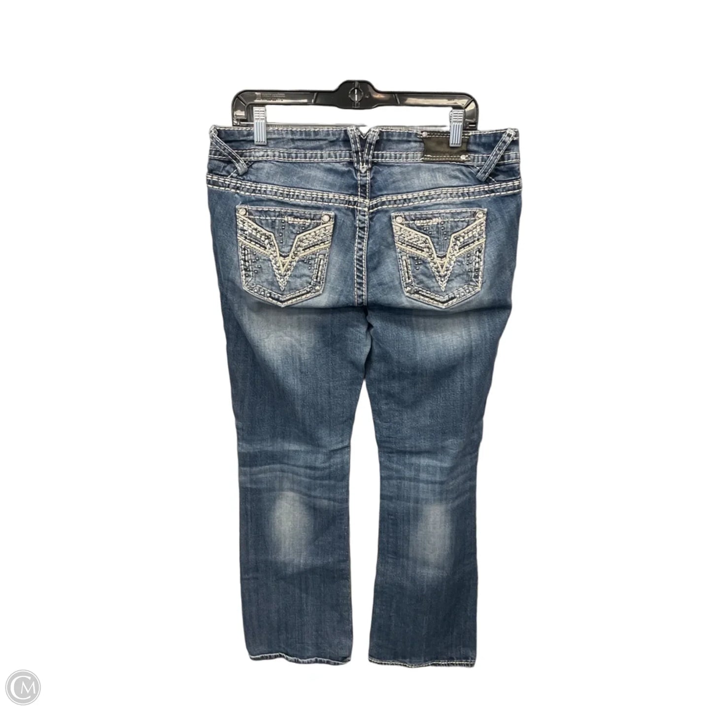 Jeans Boot Cut By Vigoss In Blue Denim, Size: 14