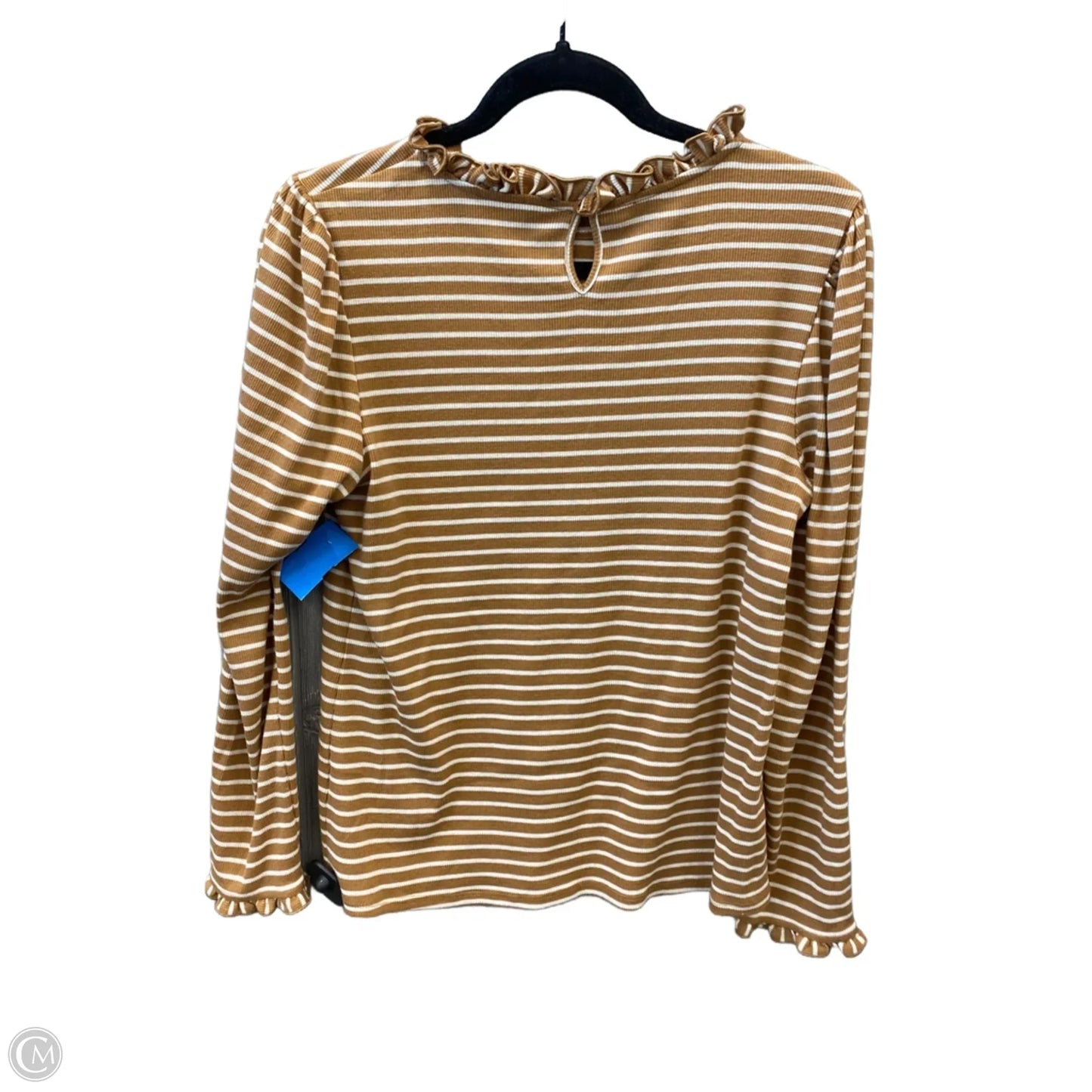 Top Long Sleeve By Croft And Barrow In Brown, Size: M