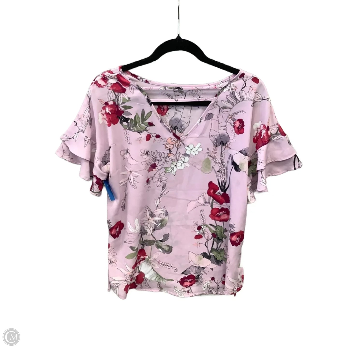 Top Short Sleeve By Maurices In Purple, Size: M