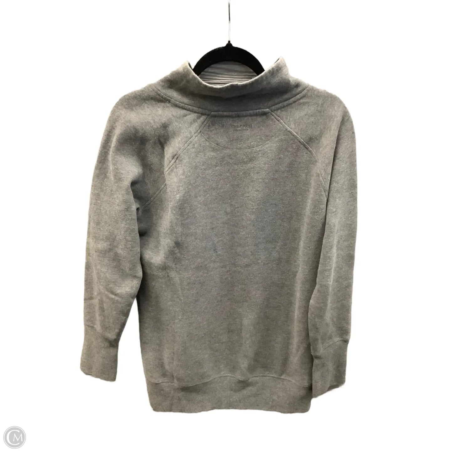 Athletic Sweatshirt Collar By Calvin Klein Performance In Grey, Size: L