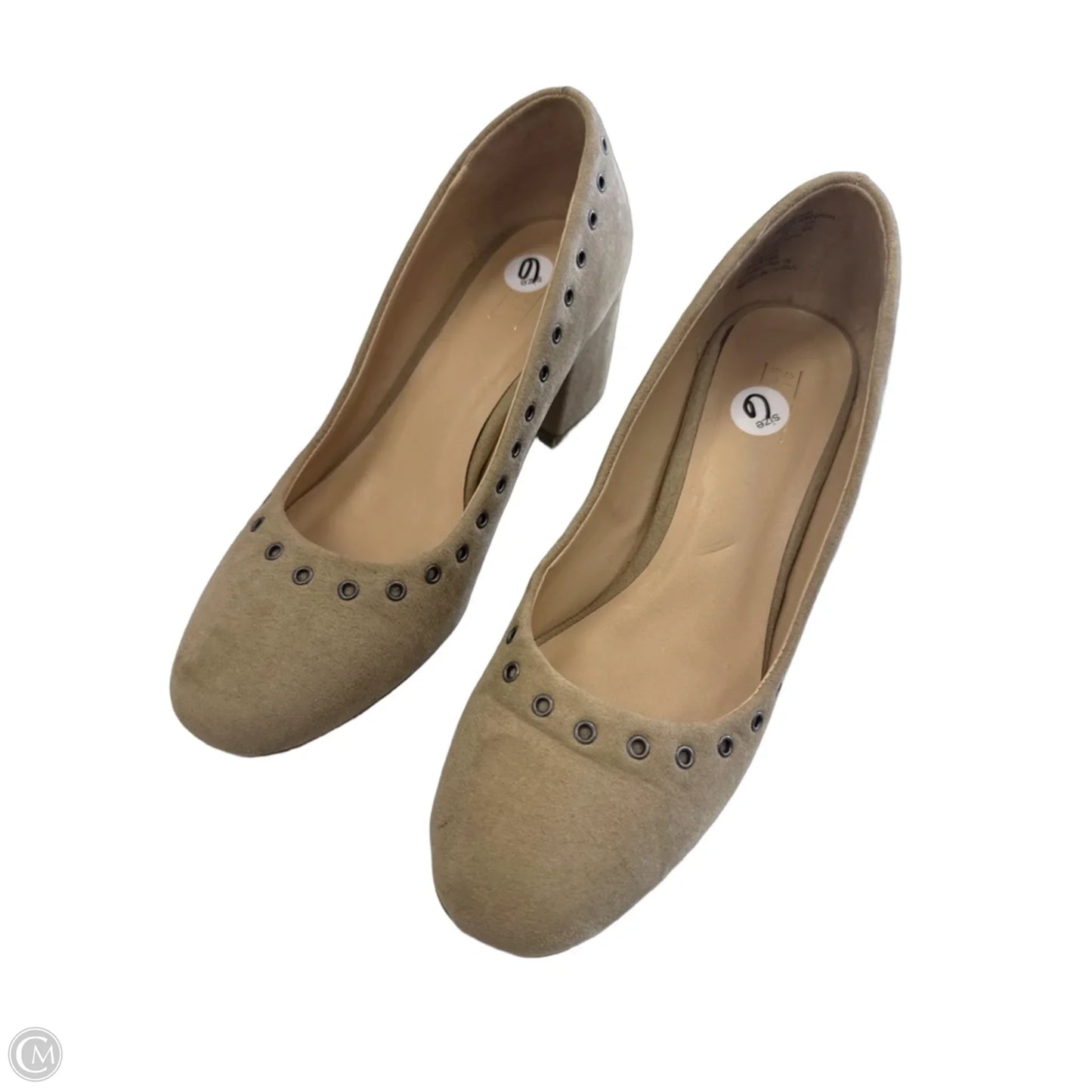 Shoes Heels Block By Simply Styled In Cream, Size: 6