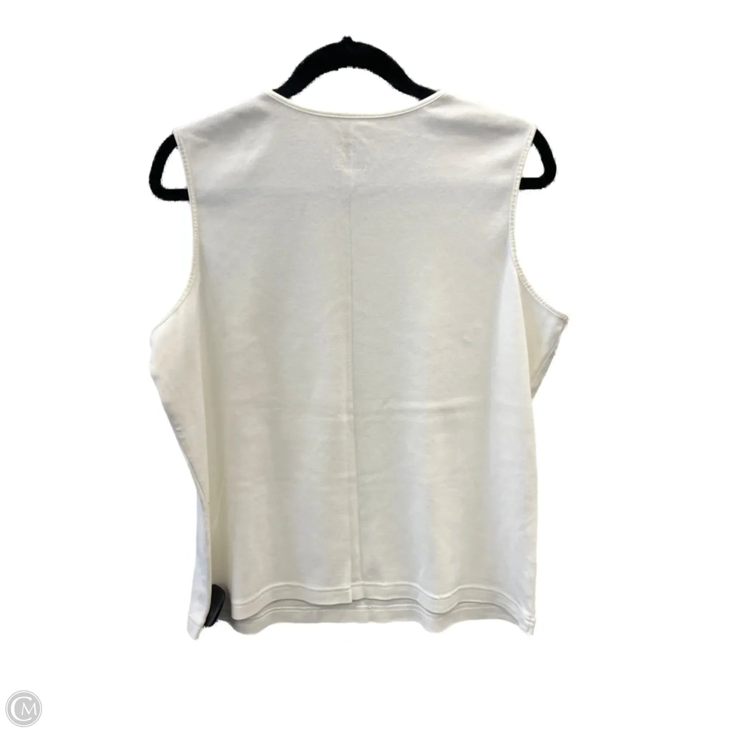 Top Sleeveless By Cj Banks In White, Size: 2