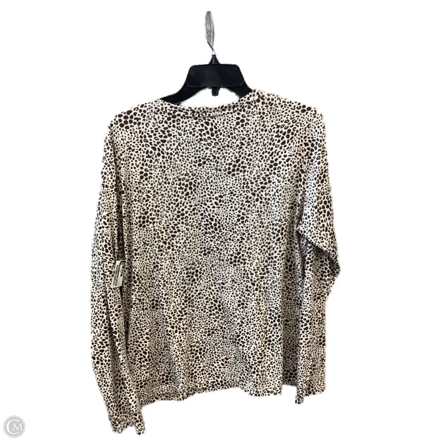 Top Long Sleeve By Lands End In Animal Print, Size: L