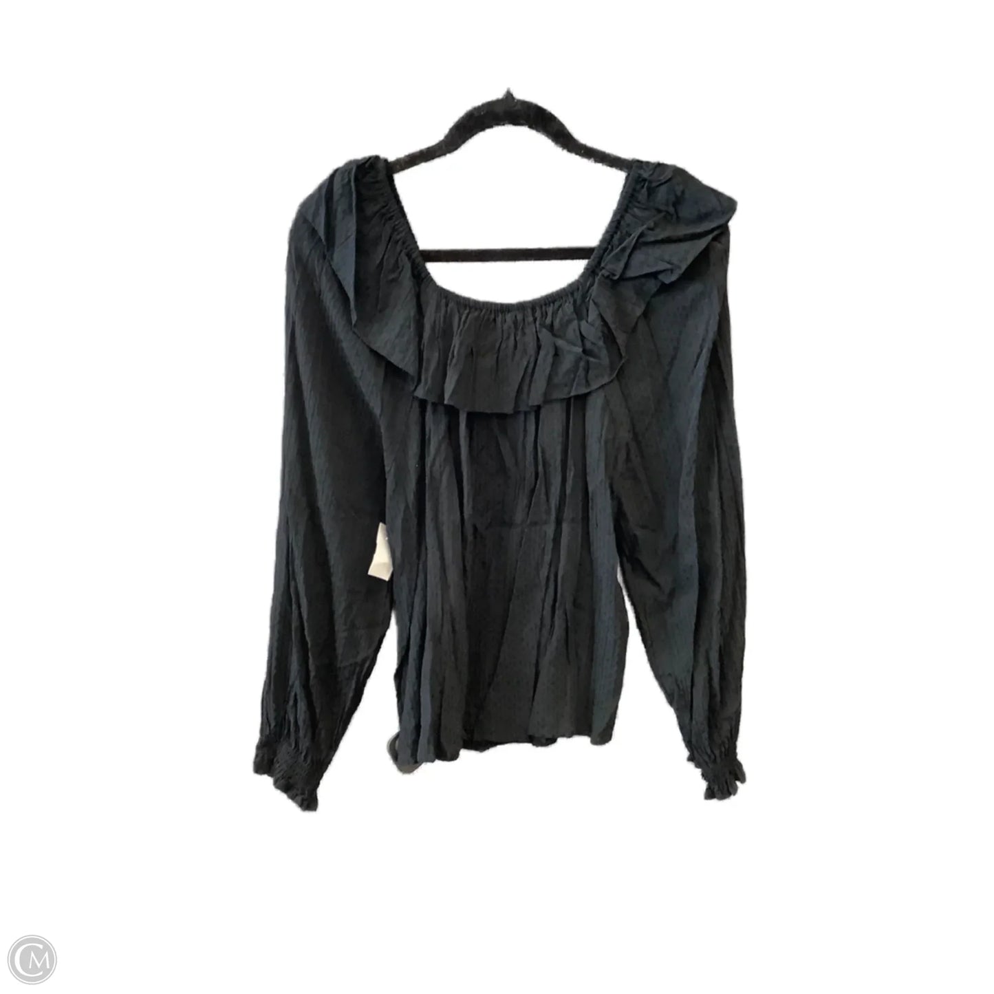 Top Long Sleeve By Knox Rose In Black, Size: M