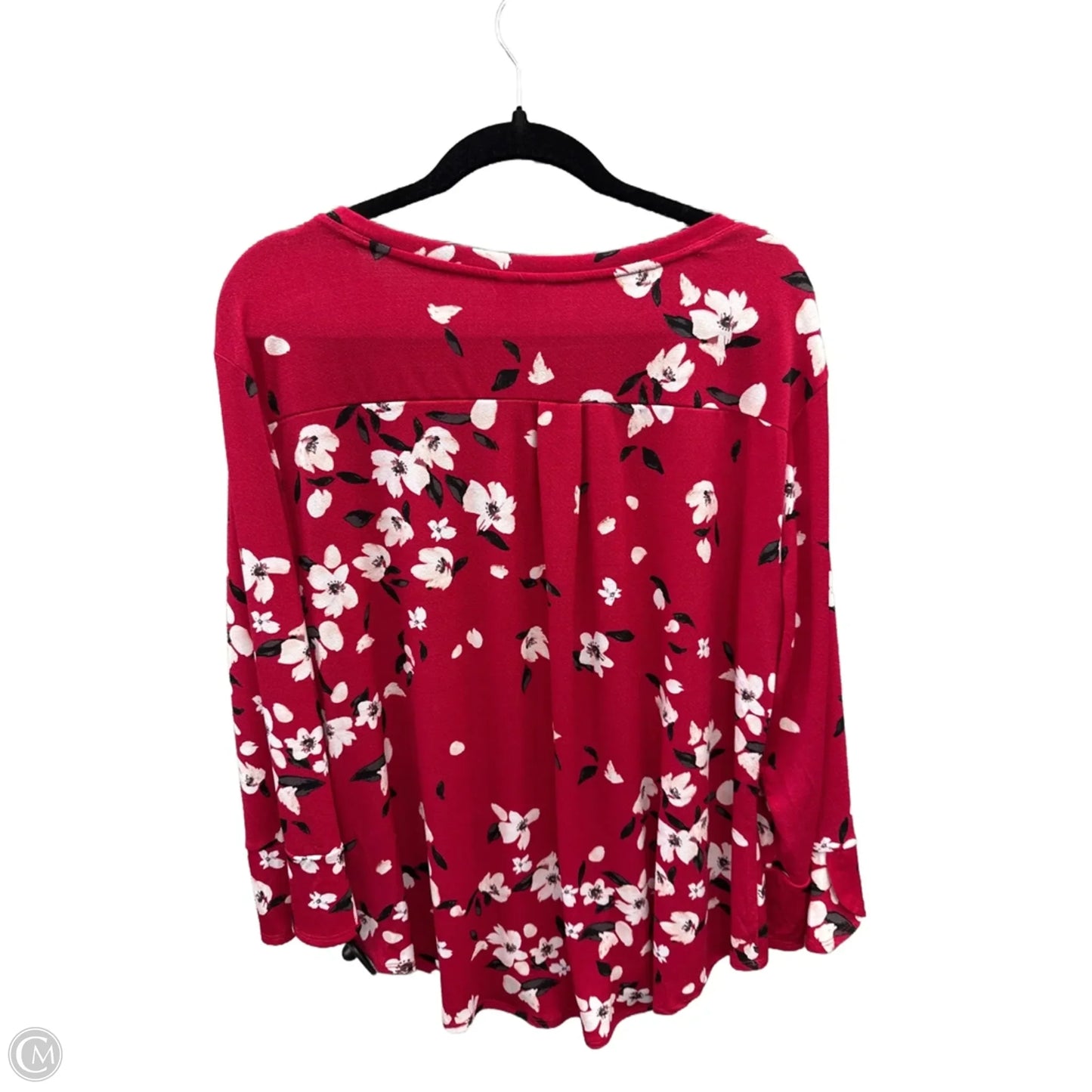 Top Long Sleeve By Elle In Red, Size: Xxl