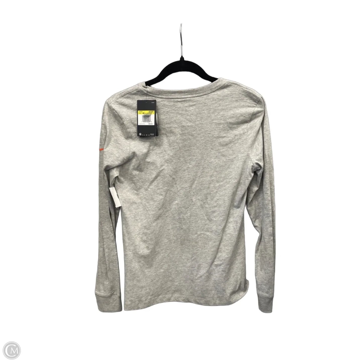 Top Long Sleeve By Nike In Grey, Size: S