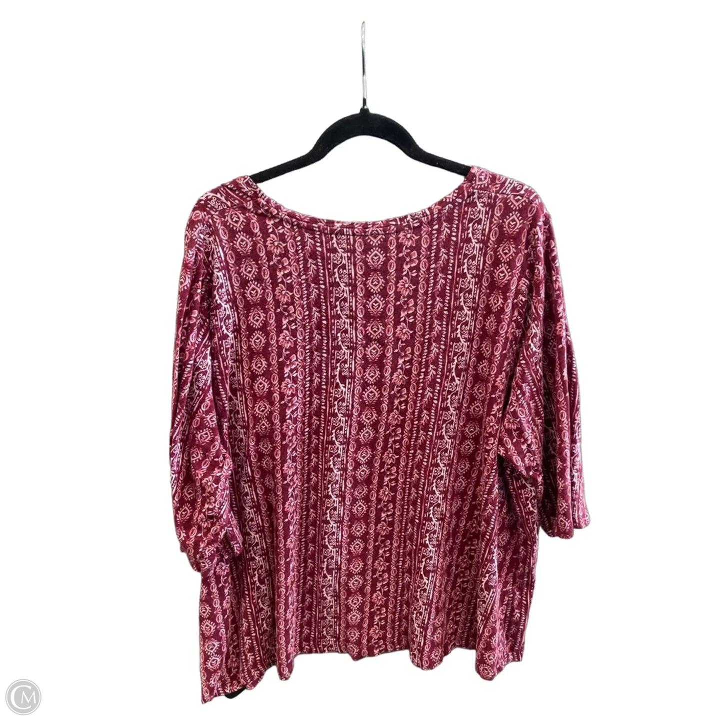 Top Long Sleeve By Catherines In Purple, Size: 2x
