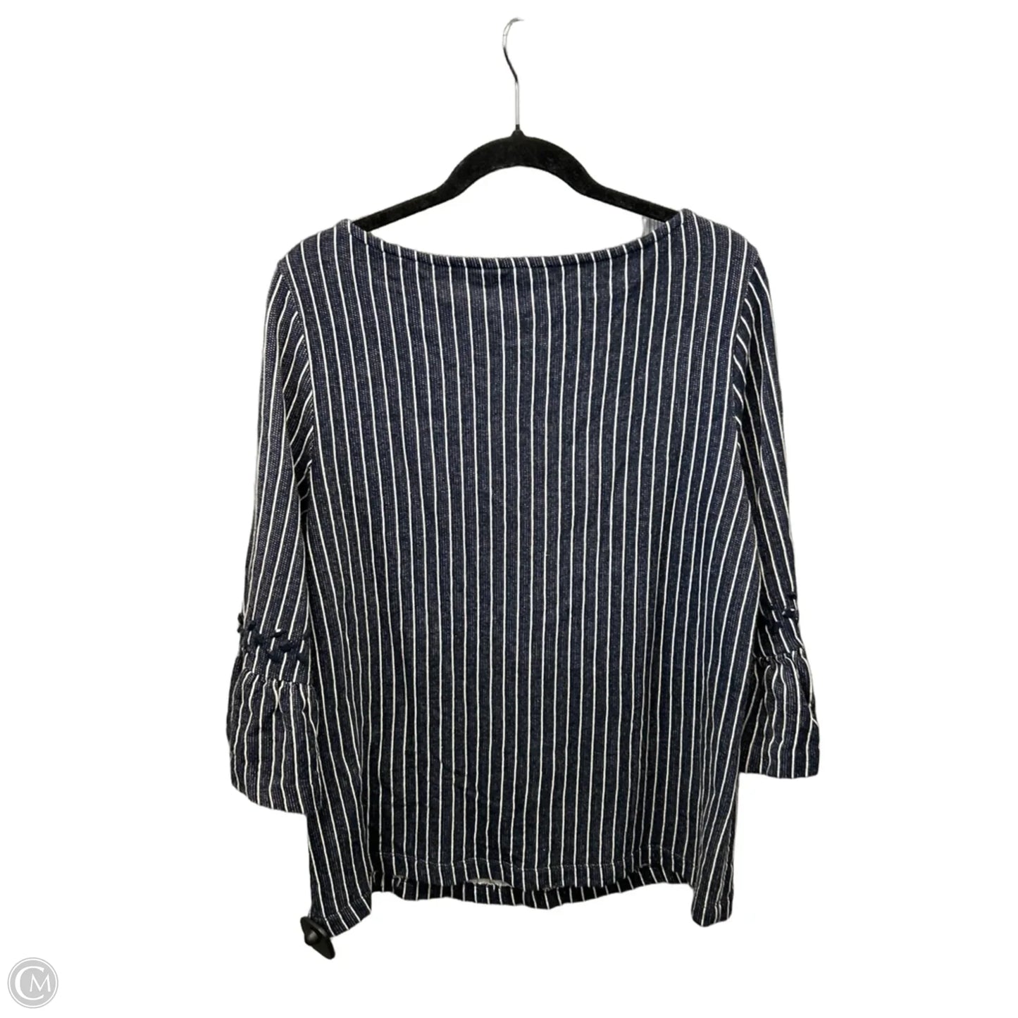 Top Long Sleeve By Banana Republic In Striped Pattern, Size: Xl