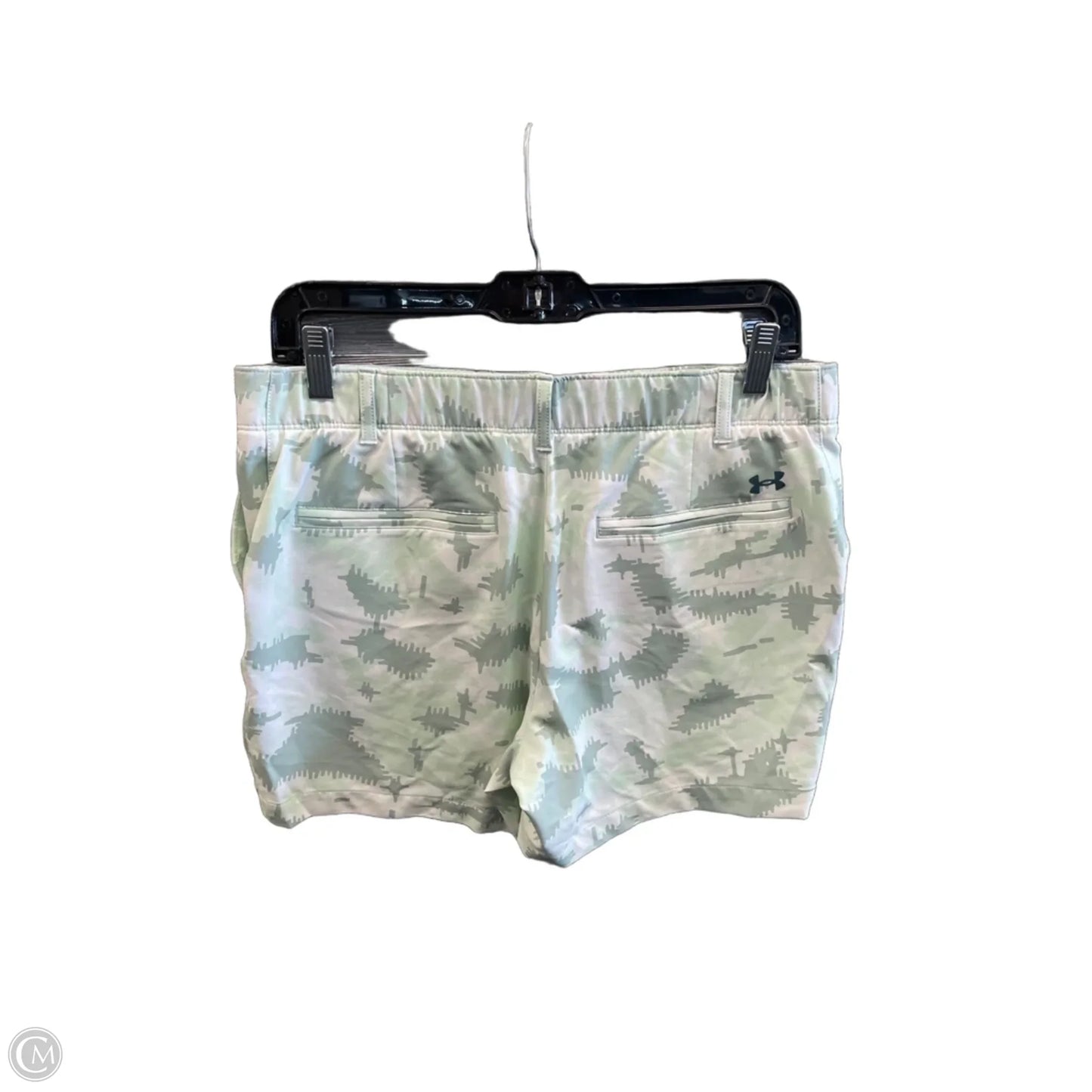 Athletic Shorts By Under Armour In Green & White, Size: M