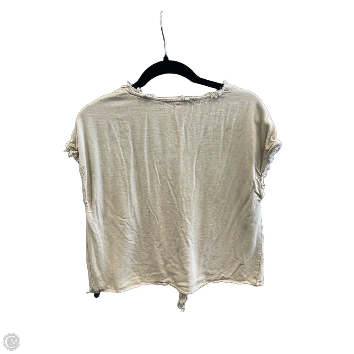 Top Short Sleeve By 89th And Madison In Beige, Size: M