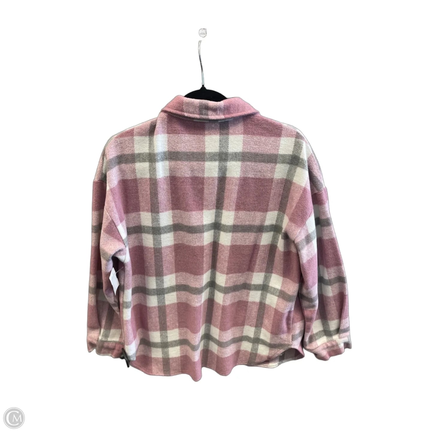 Jacket Fleece By Clothes Mentor In Plaid Pattern, Size: L