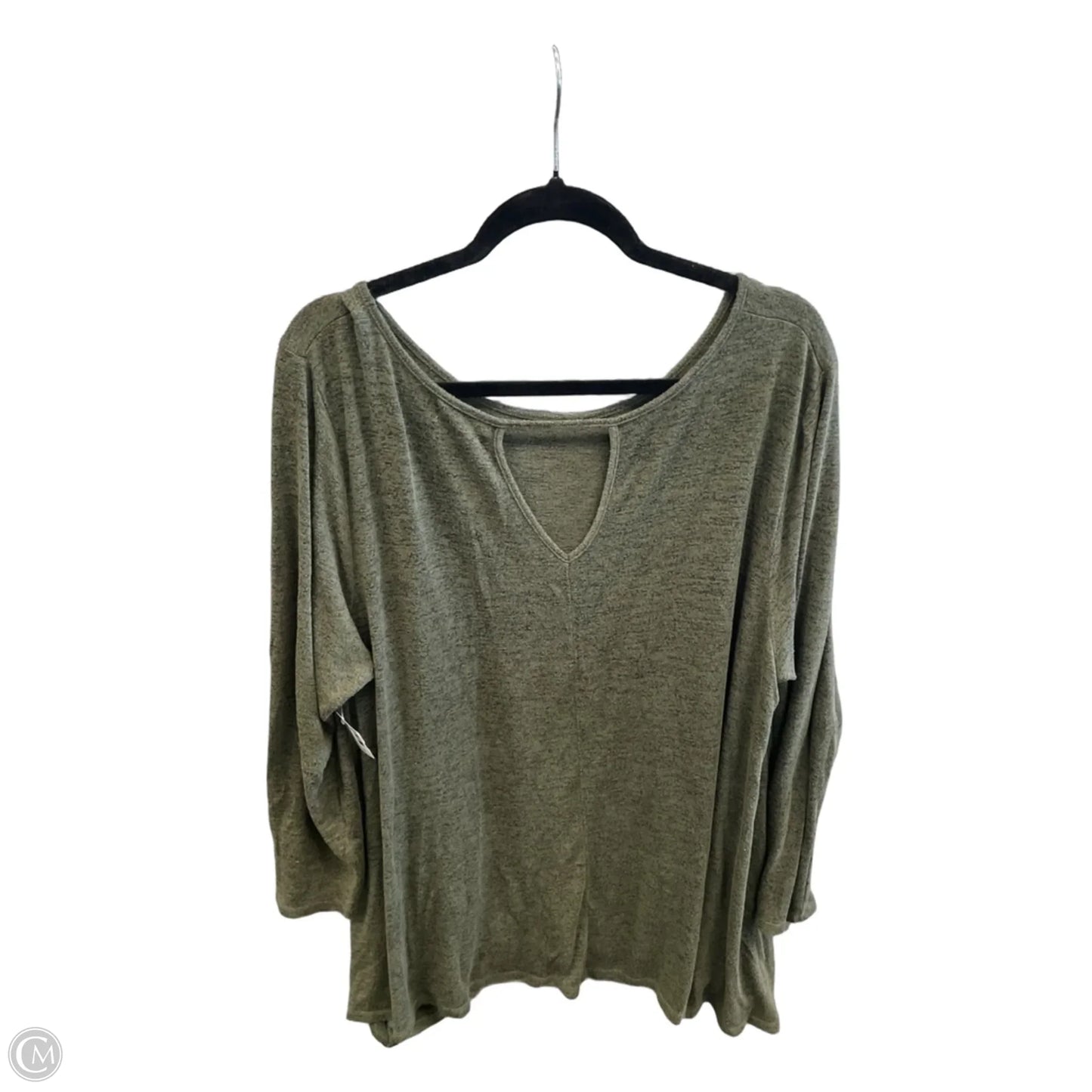 Top Long Sleeve By Maurices In Green, Size: 3x