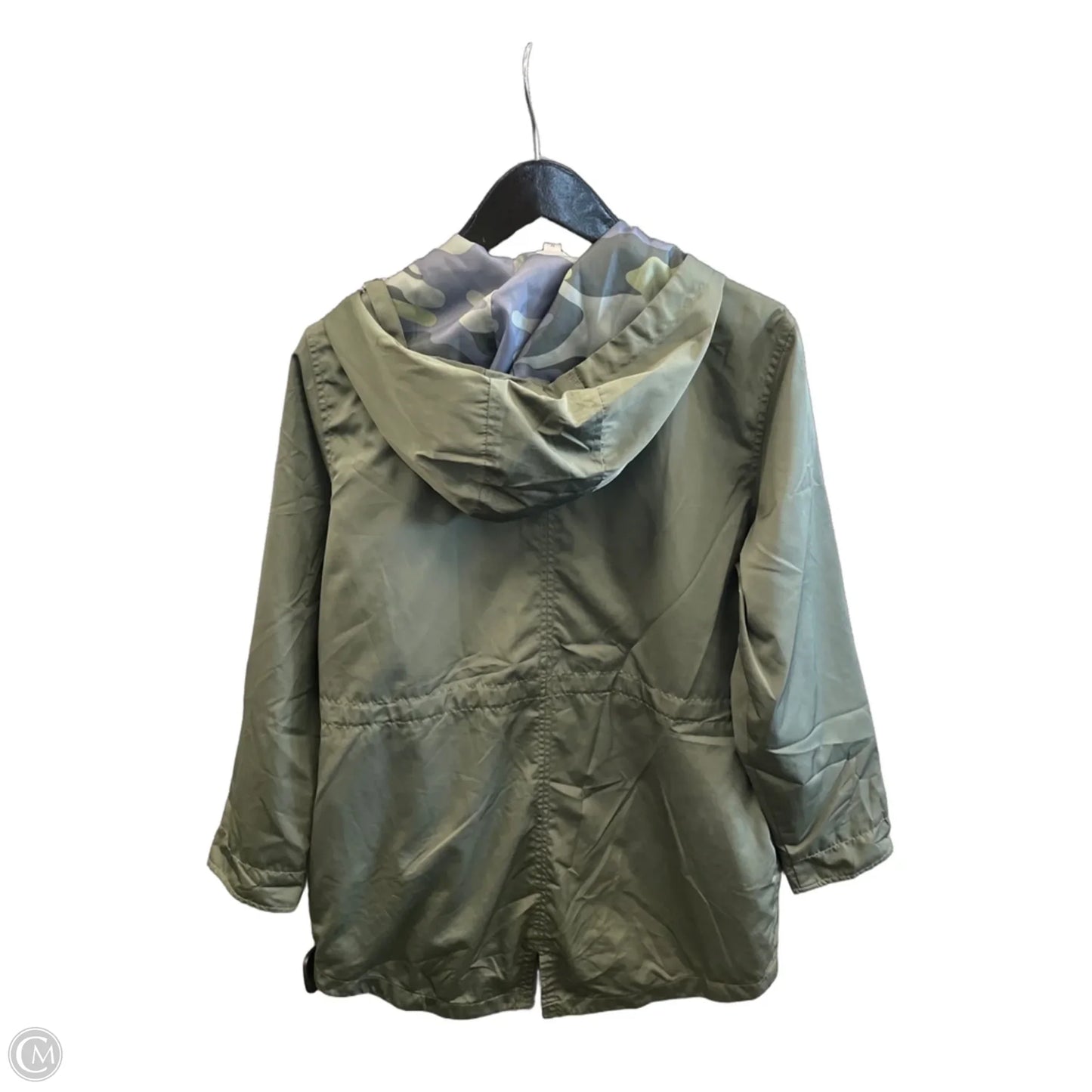 Coat Raincoat By Time And Tru In Green, Size: M