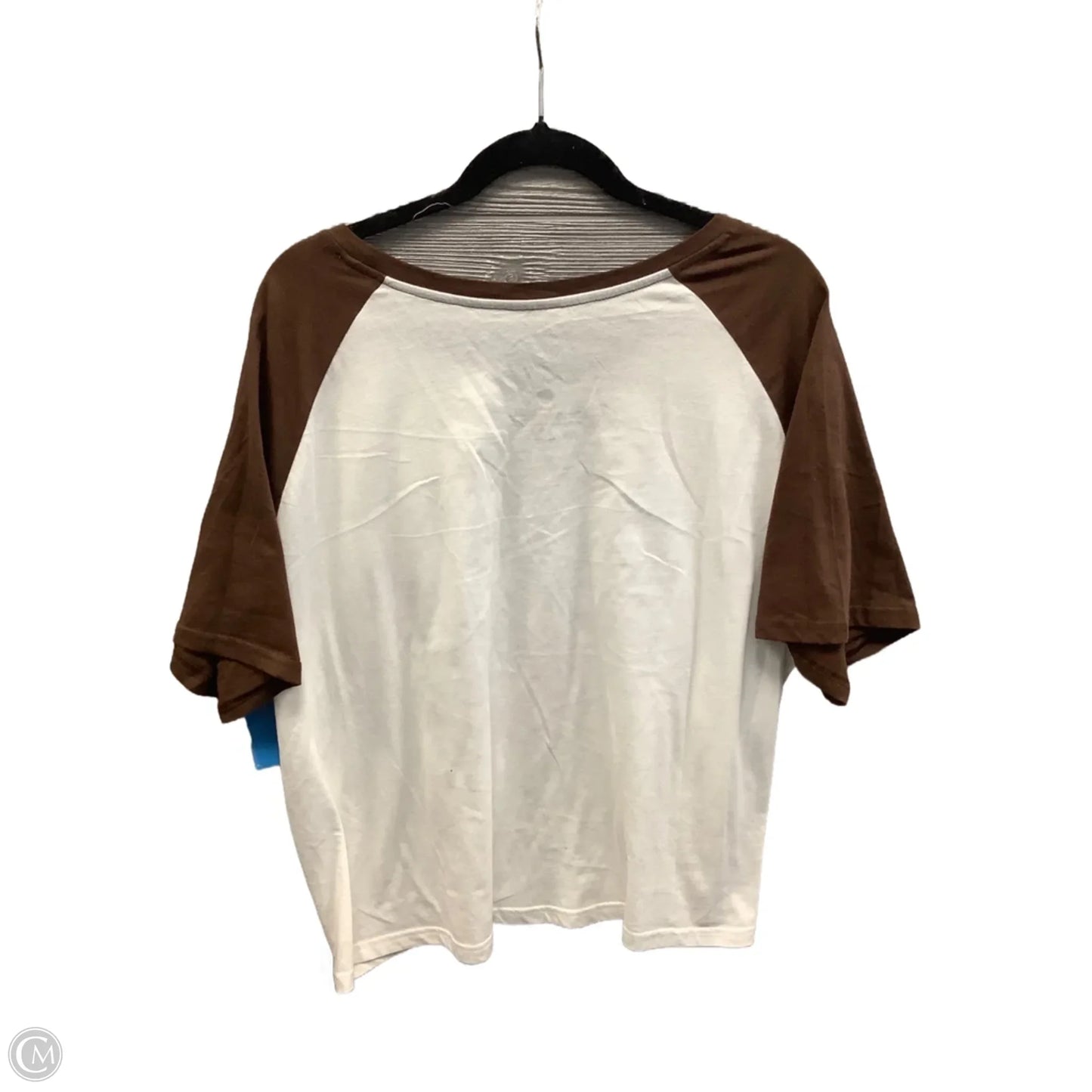 Top Short Sleeve By Clothes Mentor In Brown, Size: 2x