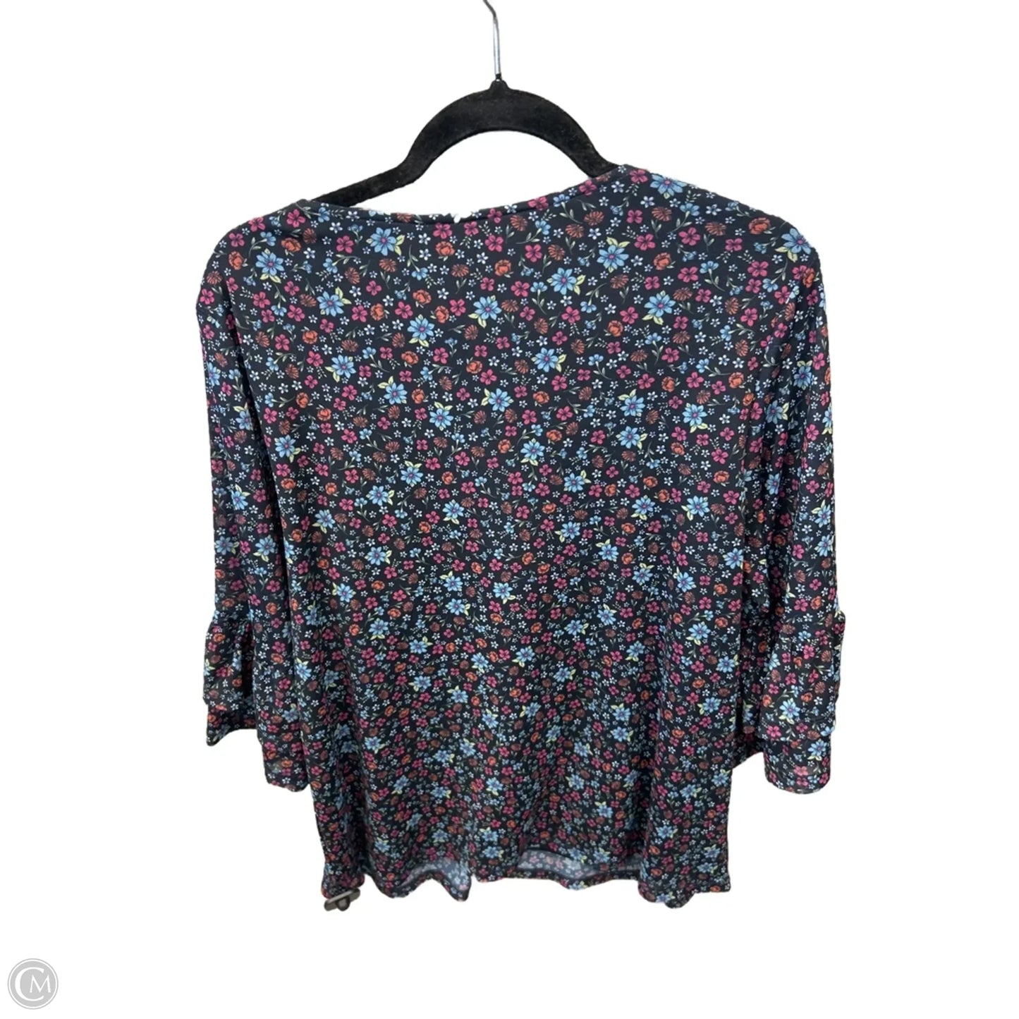 Top 3/4 Sleeve By Cj Banks In Blue, Size: 1x