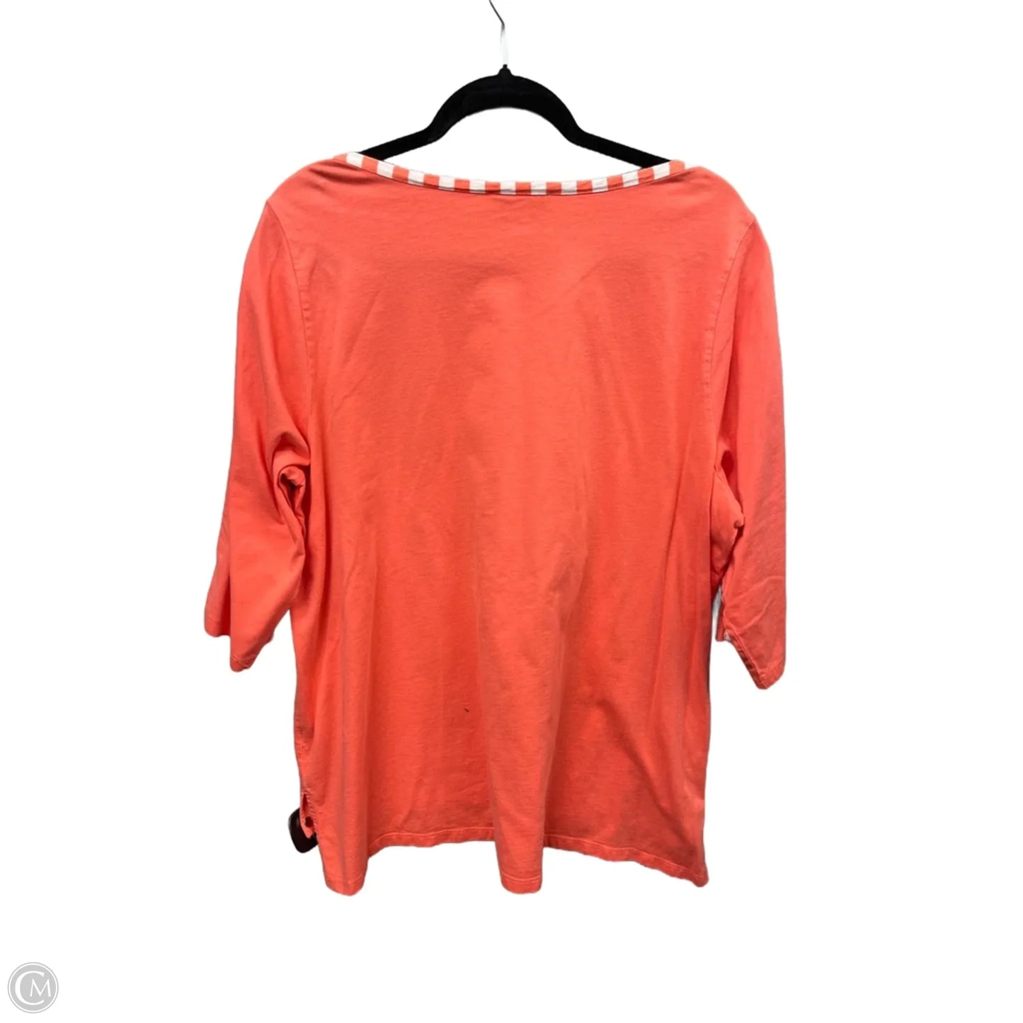 Top Long Sleeve By Cj Banks In Orange, Size: 2x