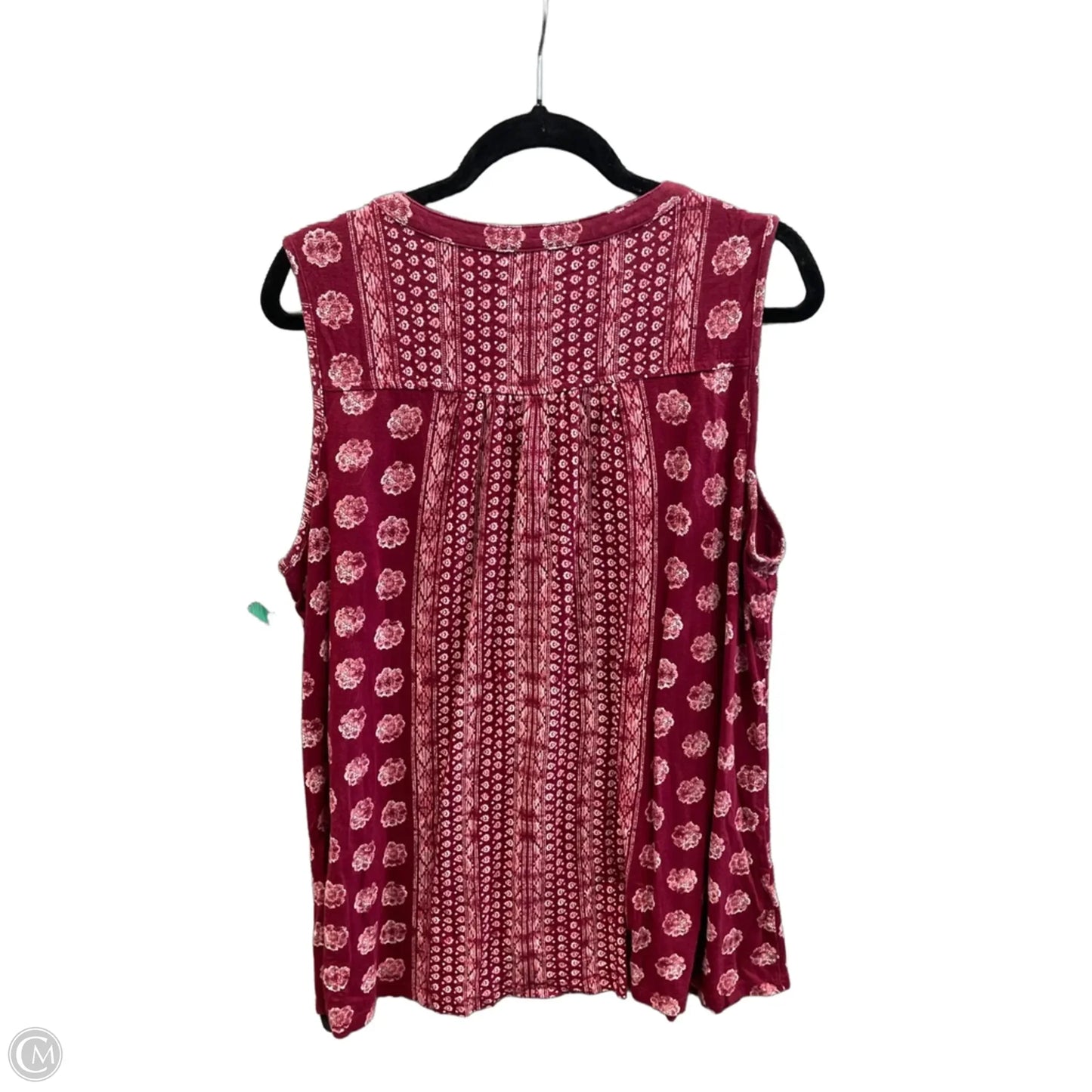 Top Sleeveless By Sonoma In Red, Size: Xl