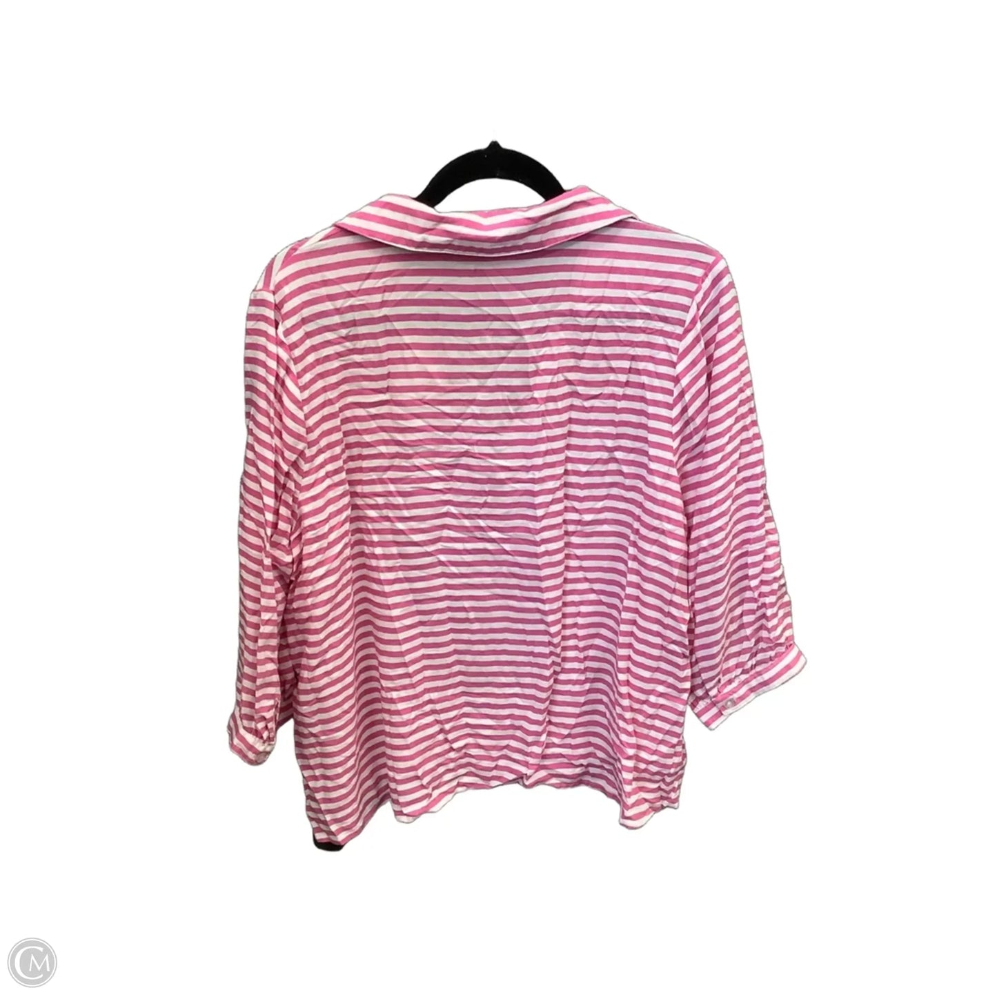 Tunic 3/4 Sleeve By Stella Parker In Striped Pattern, Size: Xl