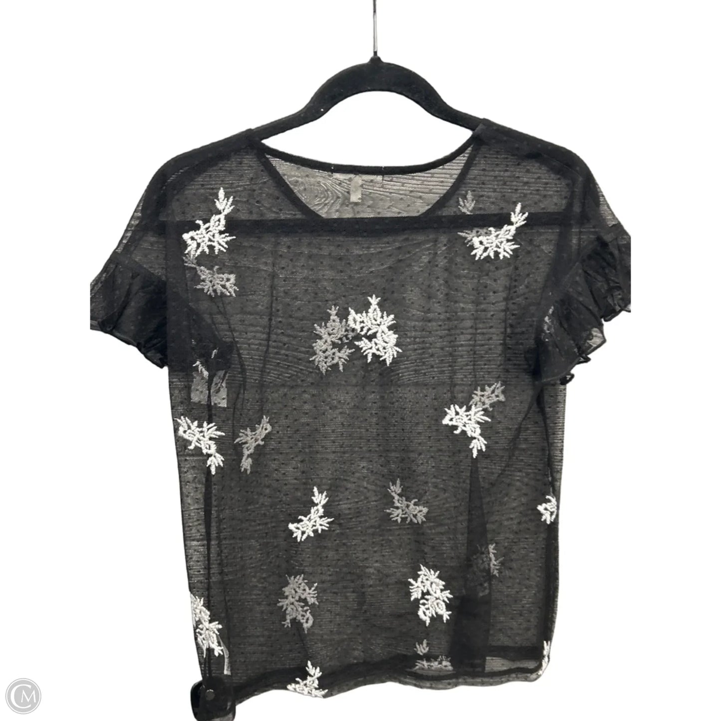 Top Short Sleeve By Maurices In Black, Size: S