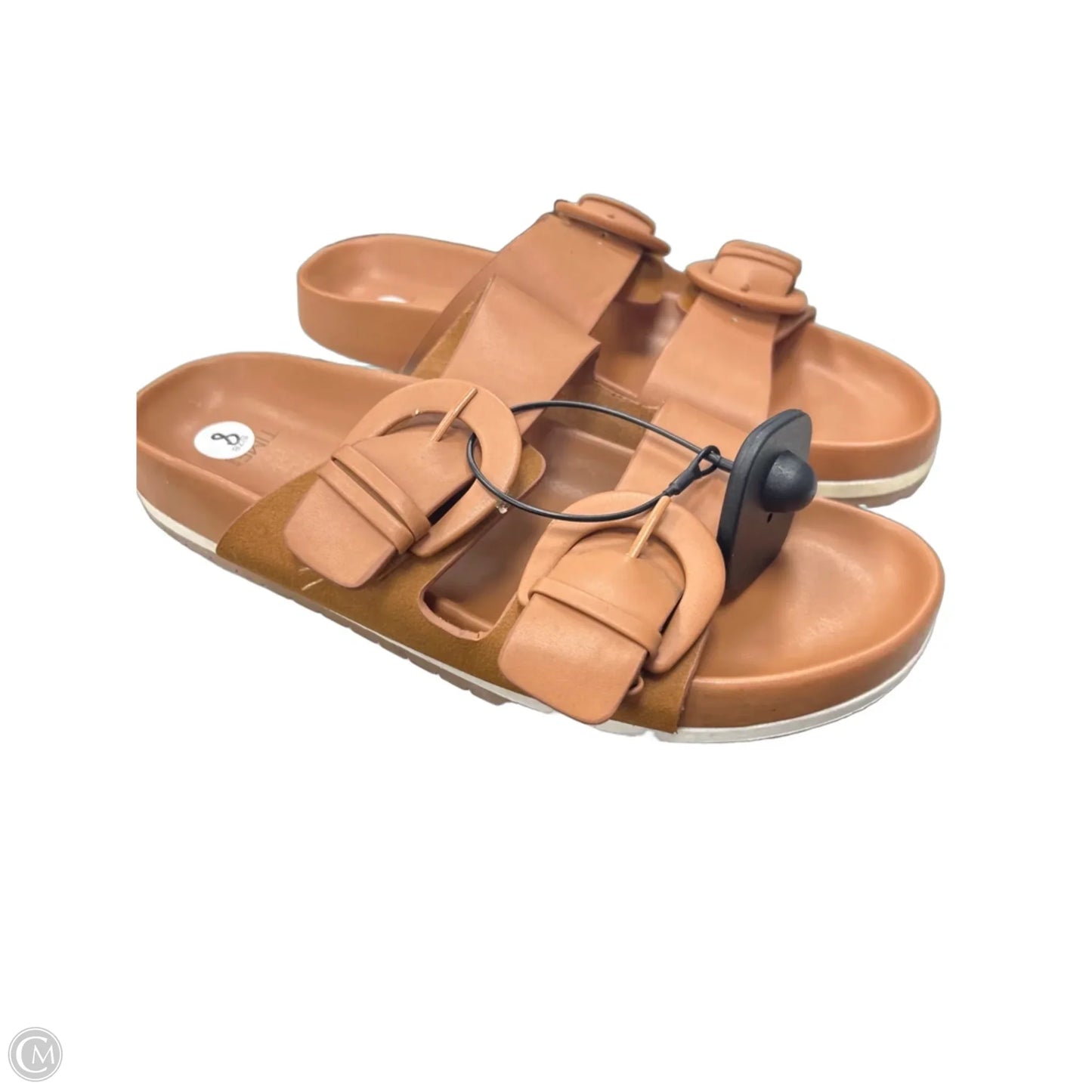 Sandals Flats By Time And Tru In Brown, Size: 8
