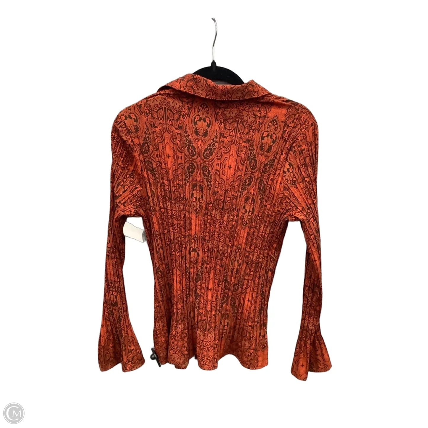 Top Long Sleeve By Apt 9 In Orange, Size: Xl