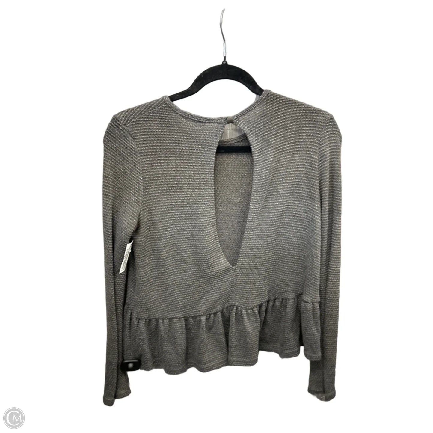 Top Long Sleeve By Kimichi Blue In Grey, Size: Xs