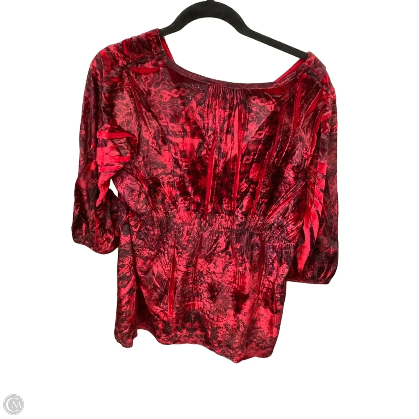 Top 3/4 Sleeve By Apt 9 In Red, Size: 1x