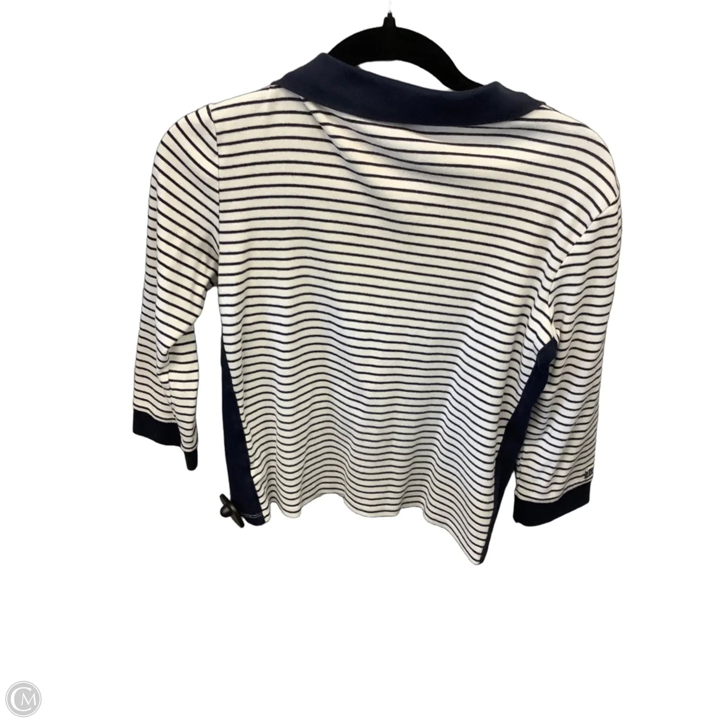 Top 3/4 Sleeve By Lauren By Ralph Lauren In Striped Pattern, Size: M