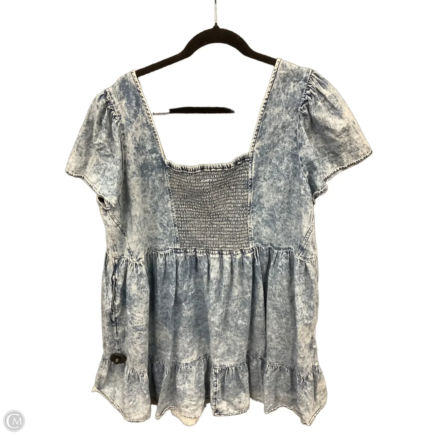 Dress Casual Short By Terra & Sky In Blue Denim, Size: 2x