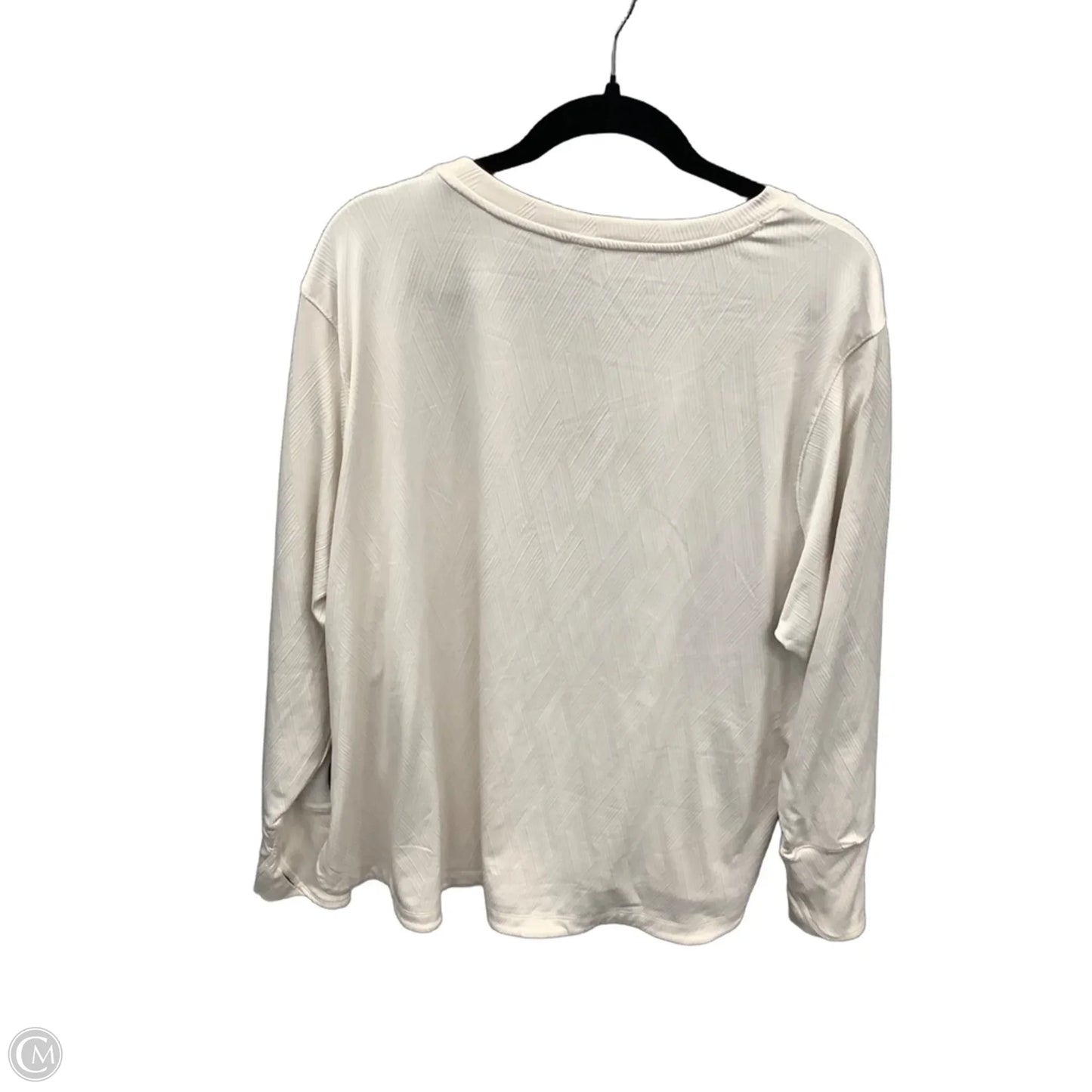 Athletic Top Long Sleeve Crewneck By Mta Sport In Cream, Size: 3x