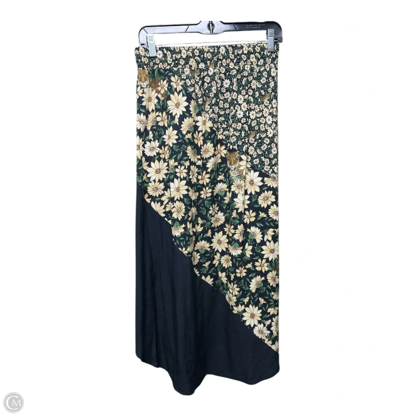Skirt Designer By Farm Rio In Black & Cream, Size: L
