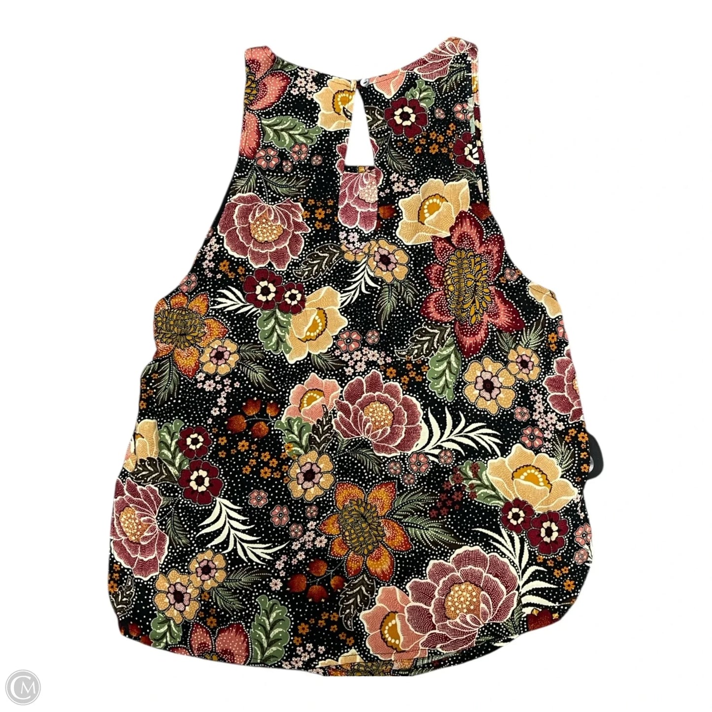 Top Sleeveless Designer By Farm Rio In Floral Print, Size: L