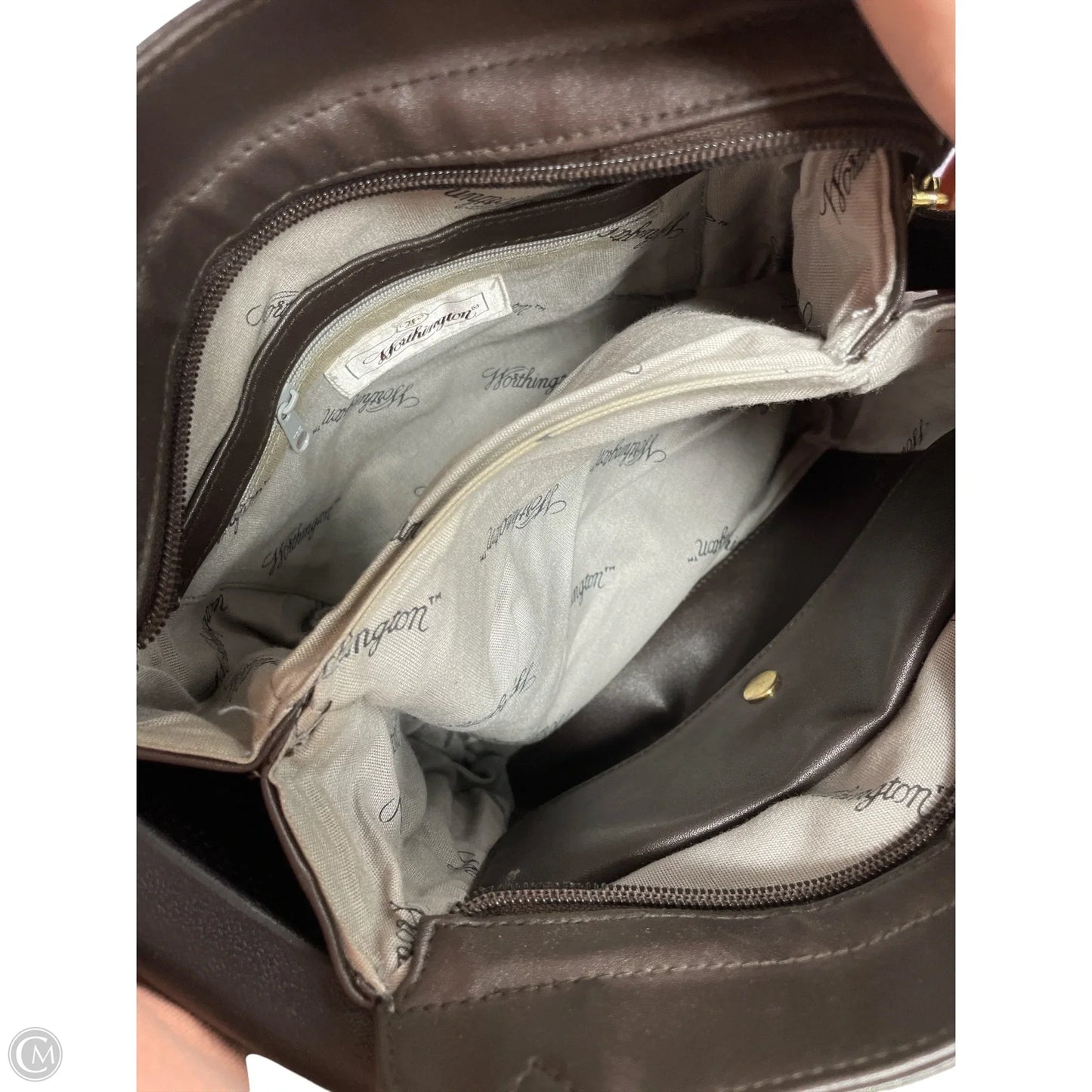 Handbag Leather By Worthington, Size: Medium