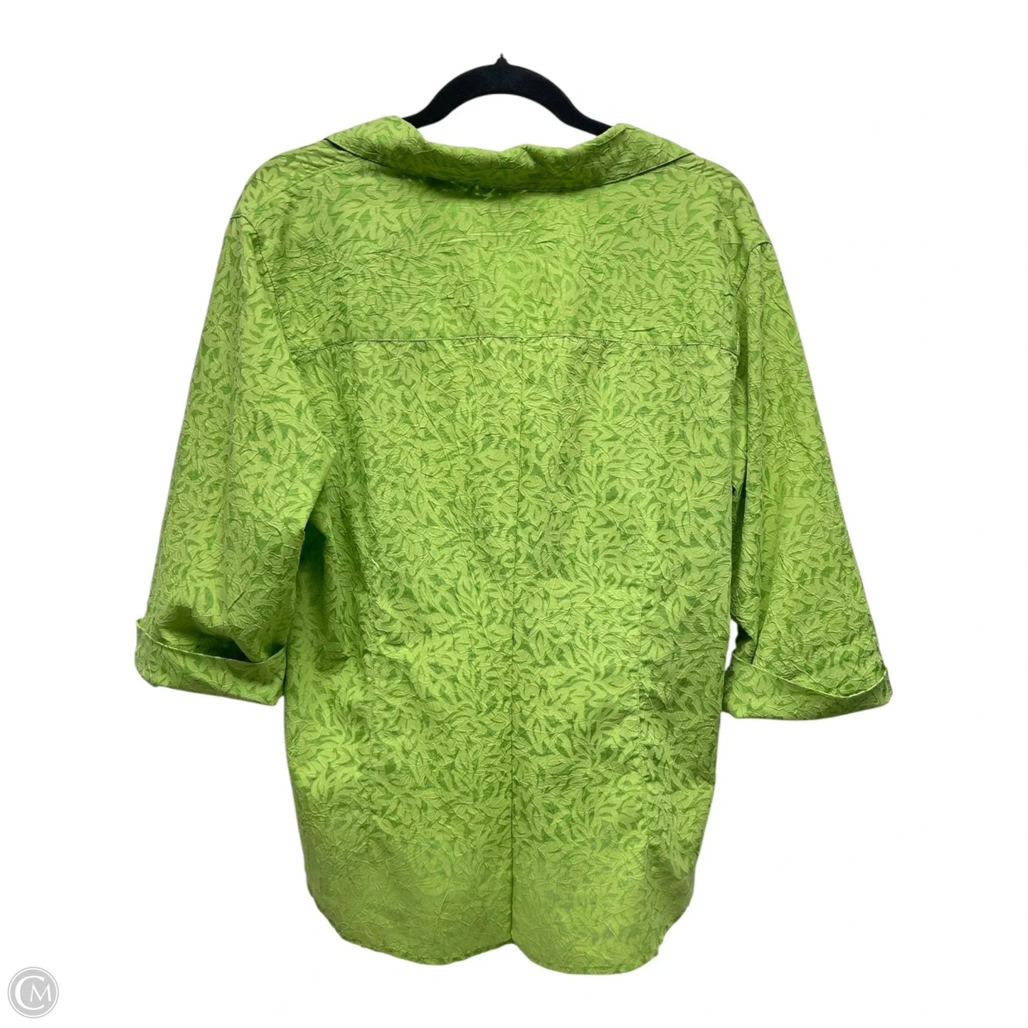 Top 3/4 Sleeve By Coldwater Creek In Green, Size: Xl