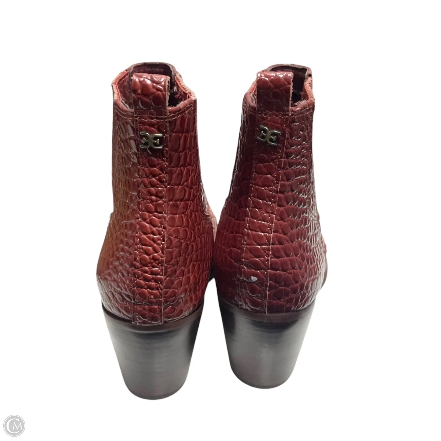 Boots Ankle Heels By Sam Edelman In Red, Size: 7.5