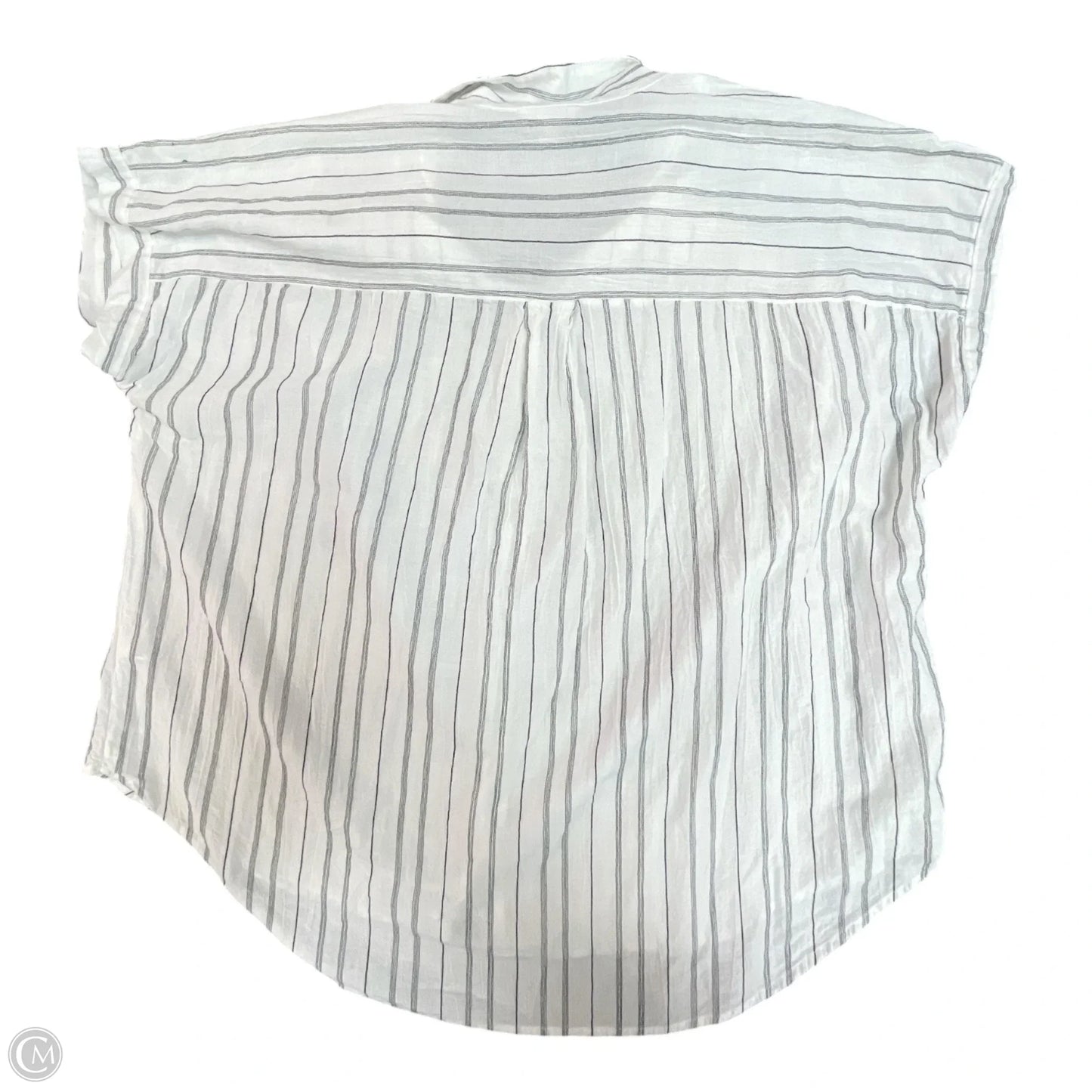 Top Short Sleeve By Eileen Fisher In Striped Pattern, Size: 1x