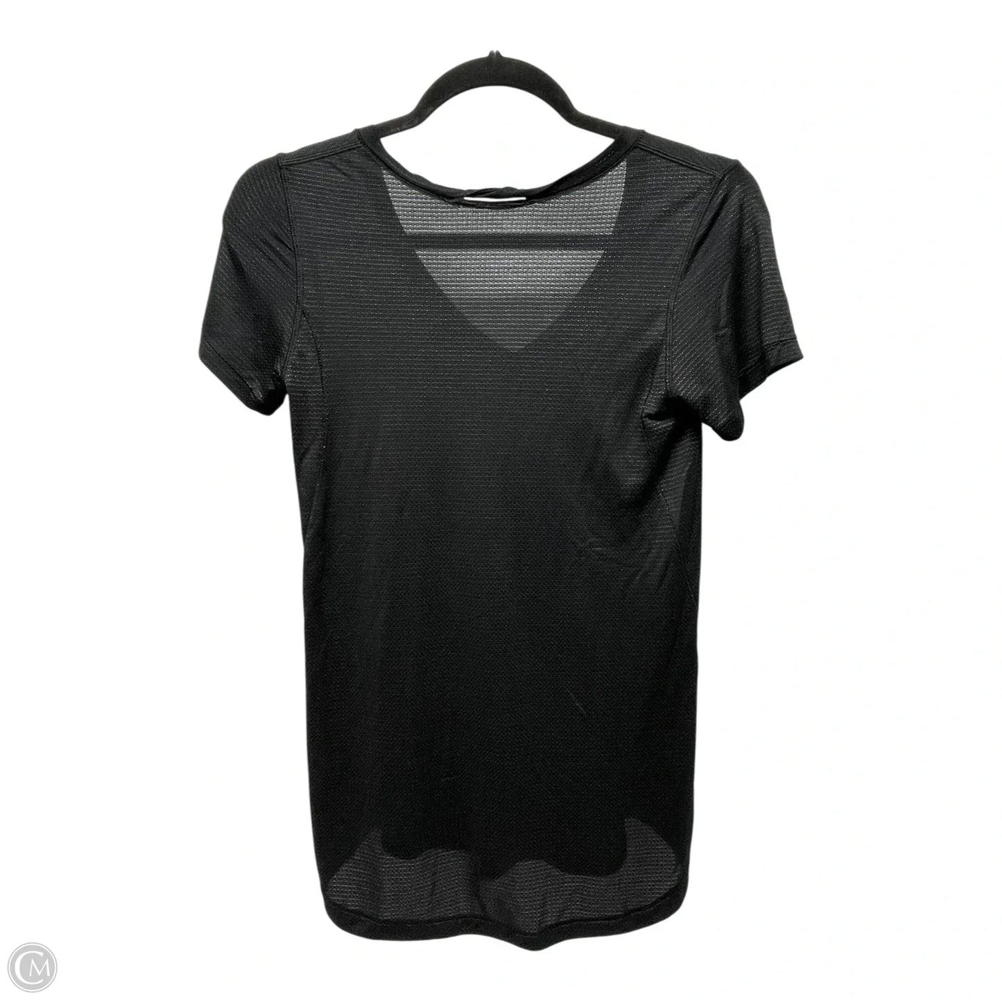 Athletic Top Short Sleeve By Lululemon In Black, Size: S