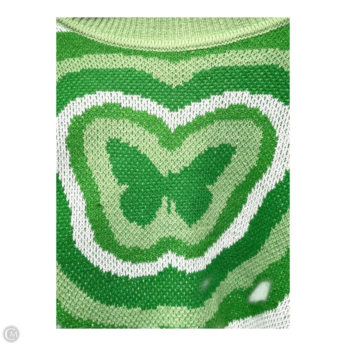 Sweater By Divided In Green & White, Size: M
