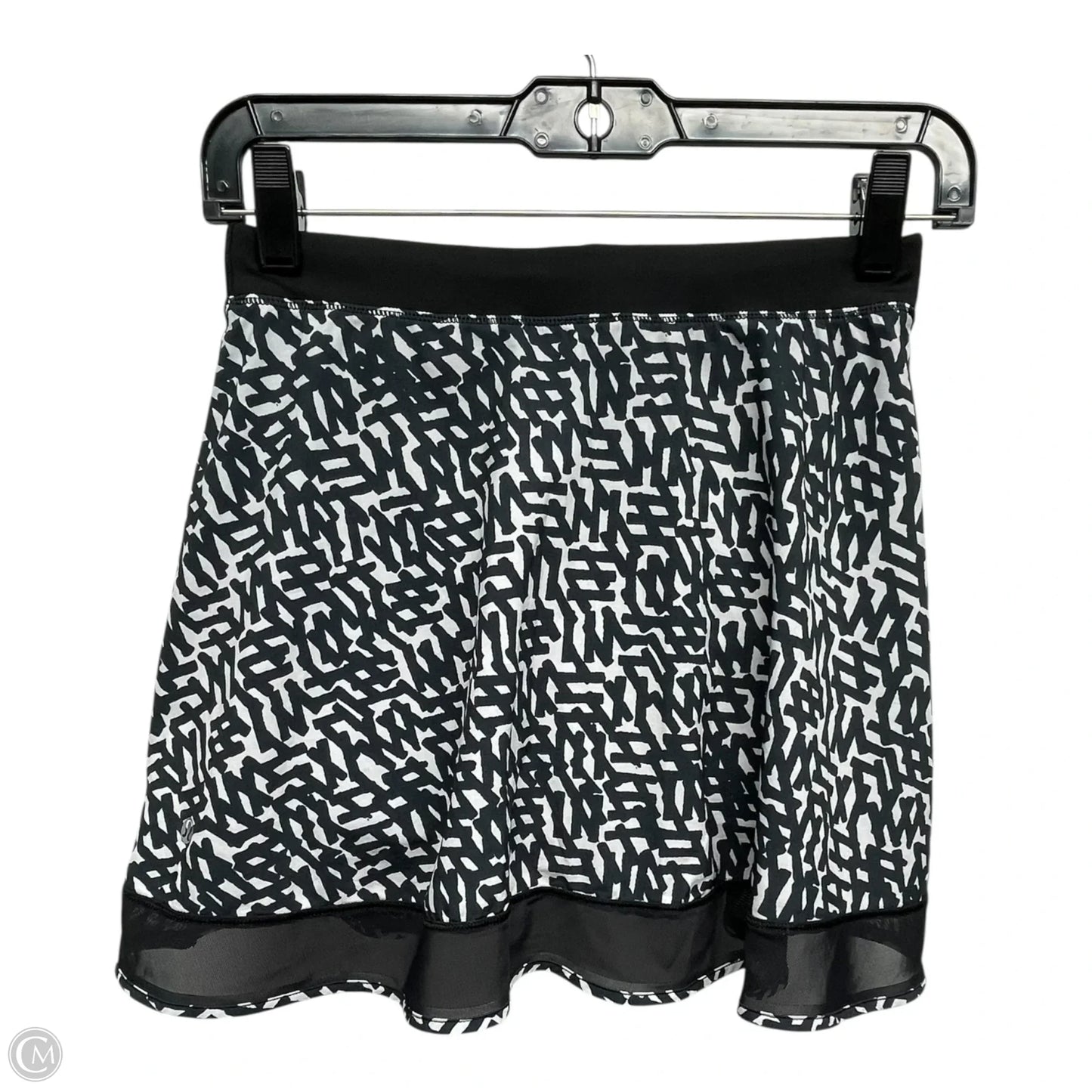 Athletic Skort By Lululemon In Black & White, Size: 4