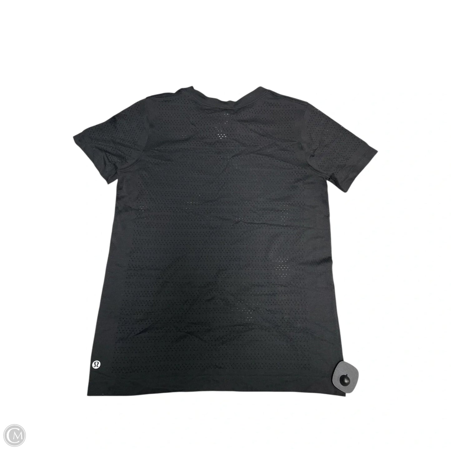 Athletic Top Short Sleeve By Lululemon In Black, Size: 6