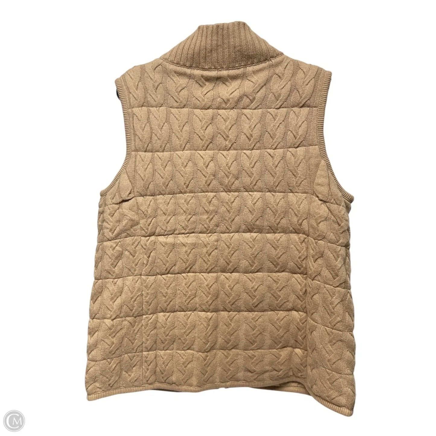 Vest Puffer & Quilted By Talbots In Tan, Size: M