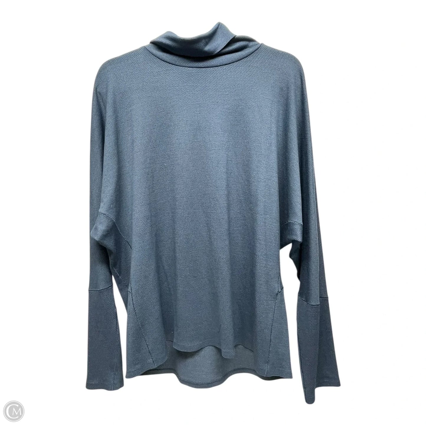 Athletic Top Long Sleeve Collar By Lululemon In Navy, Size: L