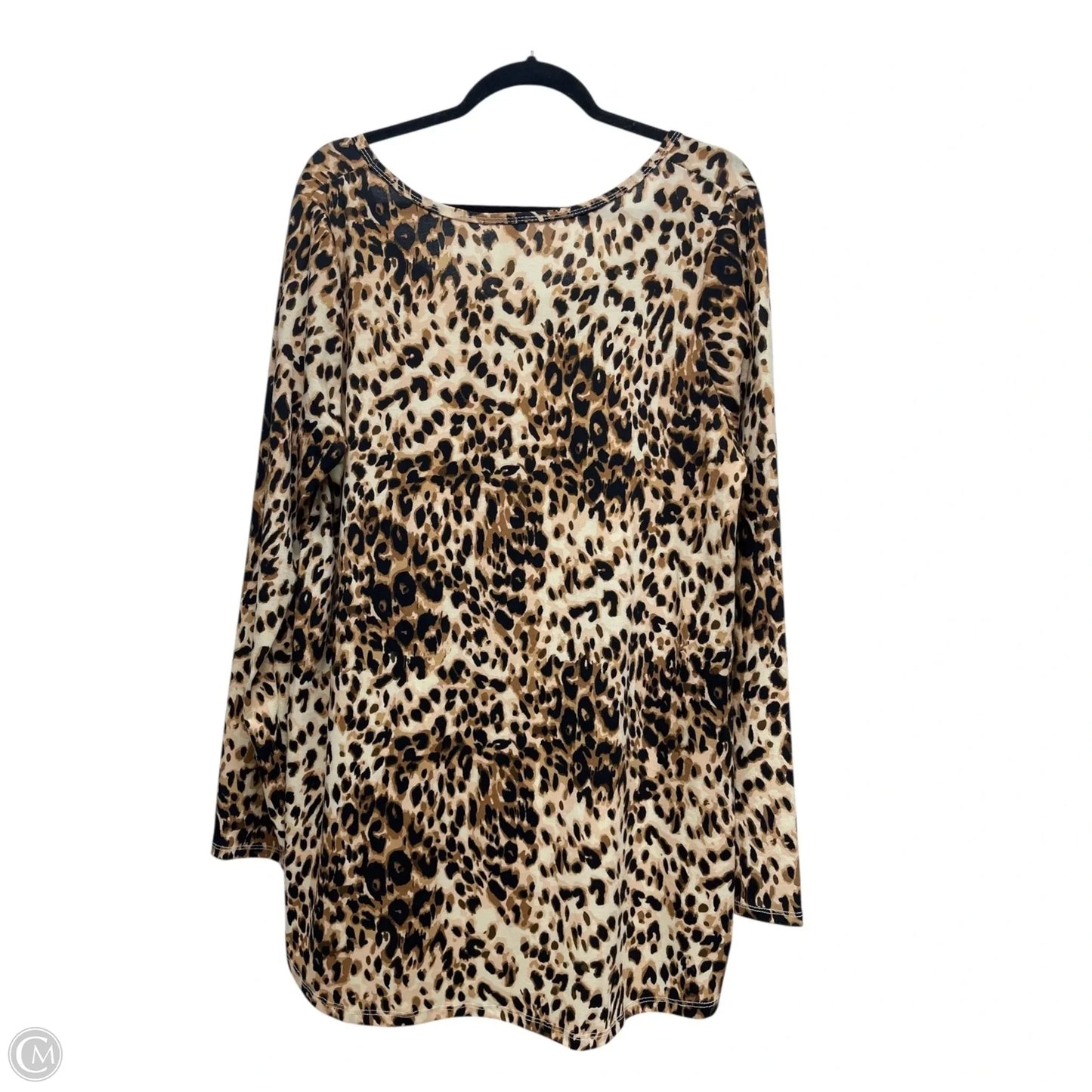 Top Long Sleeve By Lularoe In Animal Print, Size: 2x