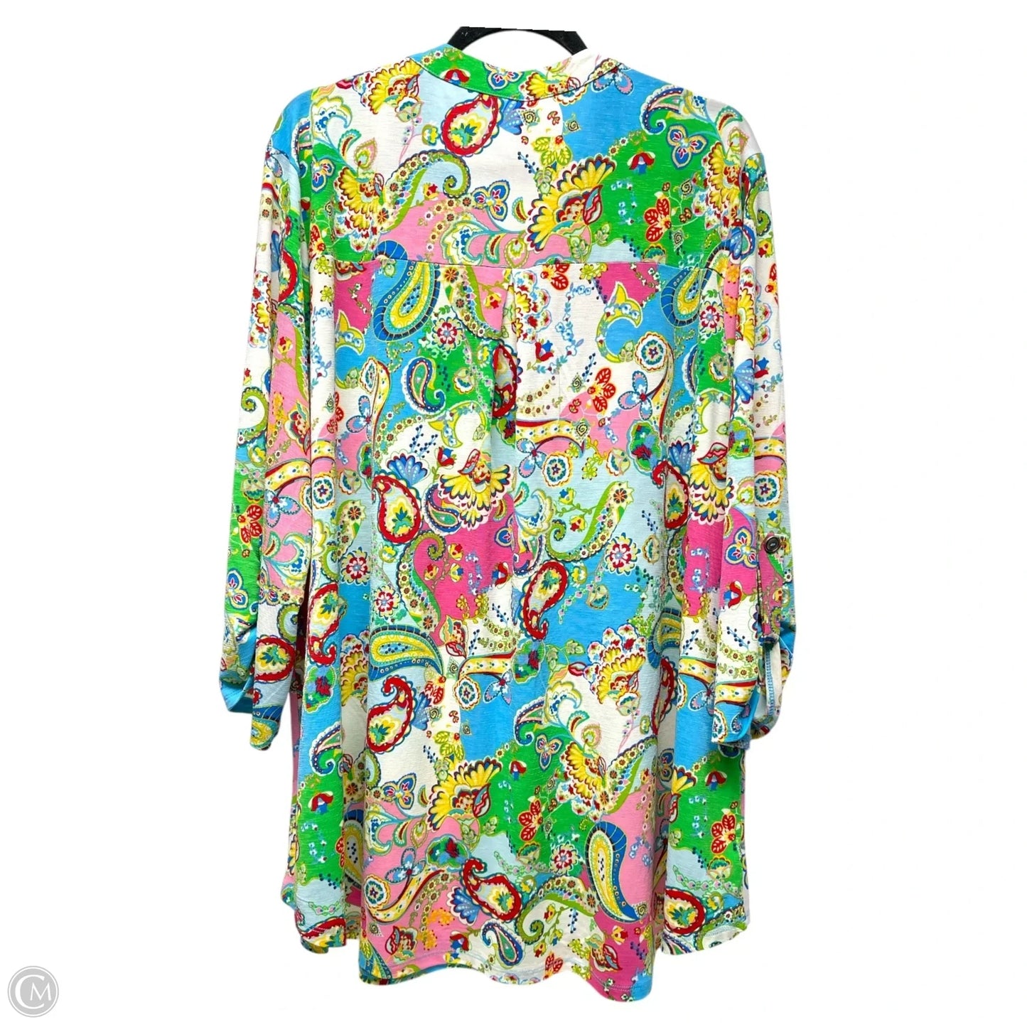 Top 3/4 Sleeve By Dear Scarlett In Paisley Print, Size: 3x