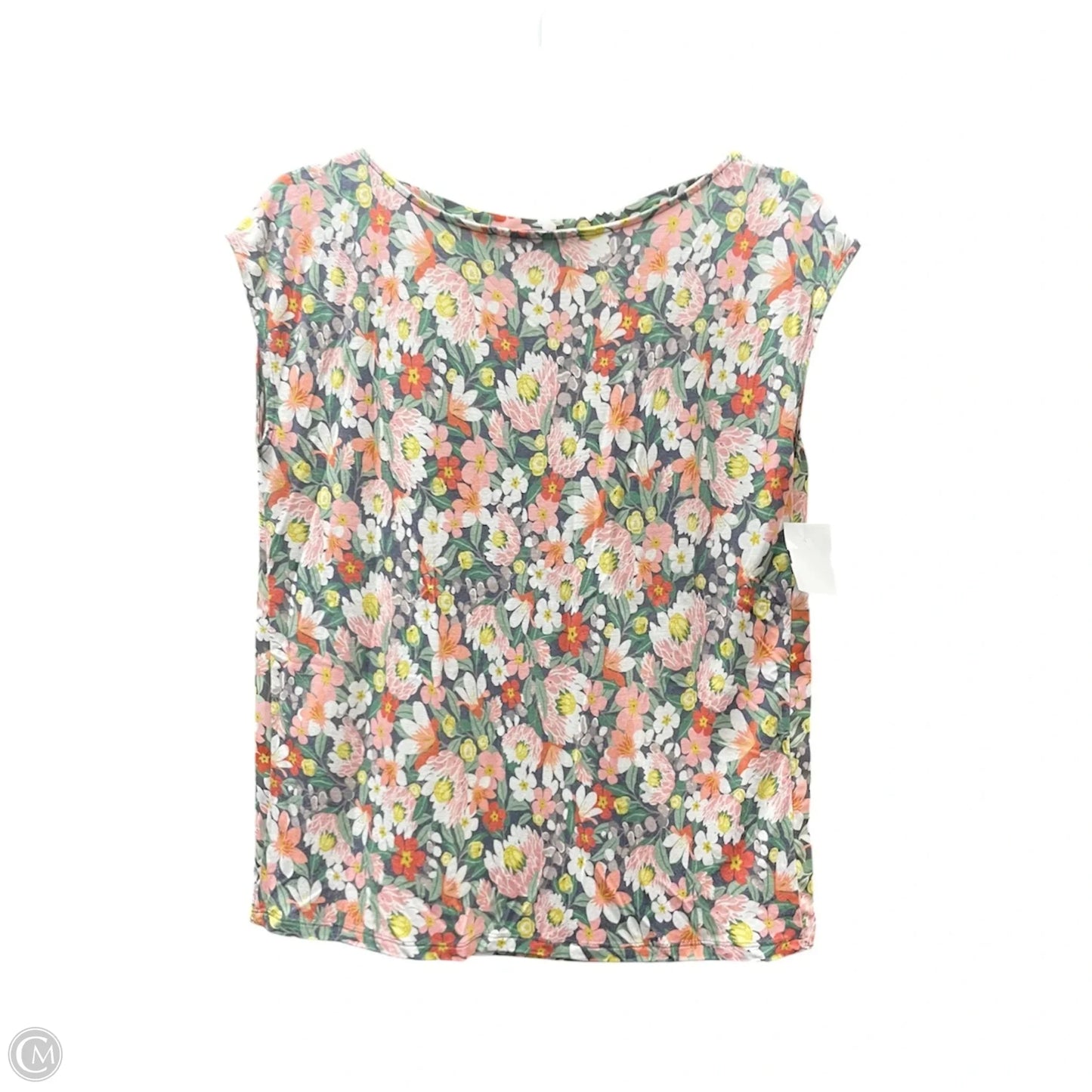 Top Short Sleeve By Loft In Floral Print, Size: S