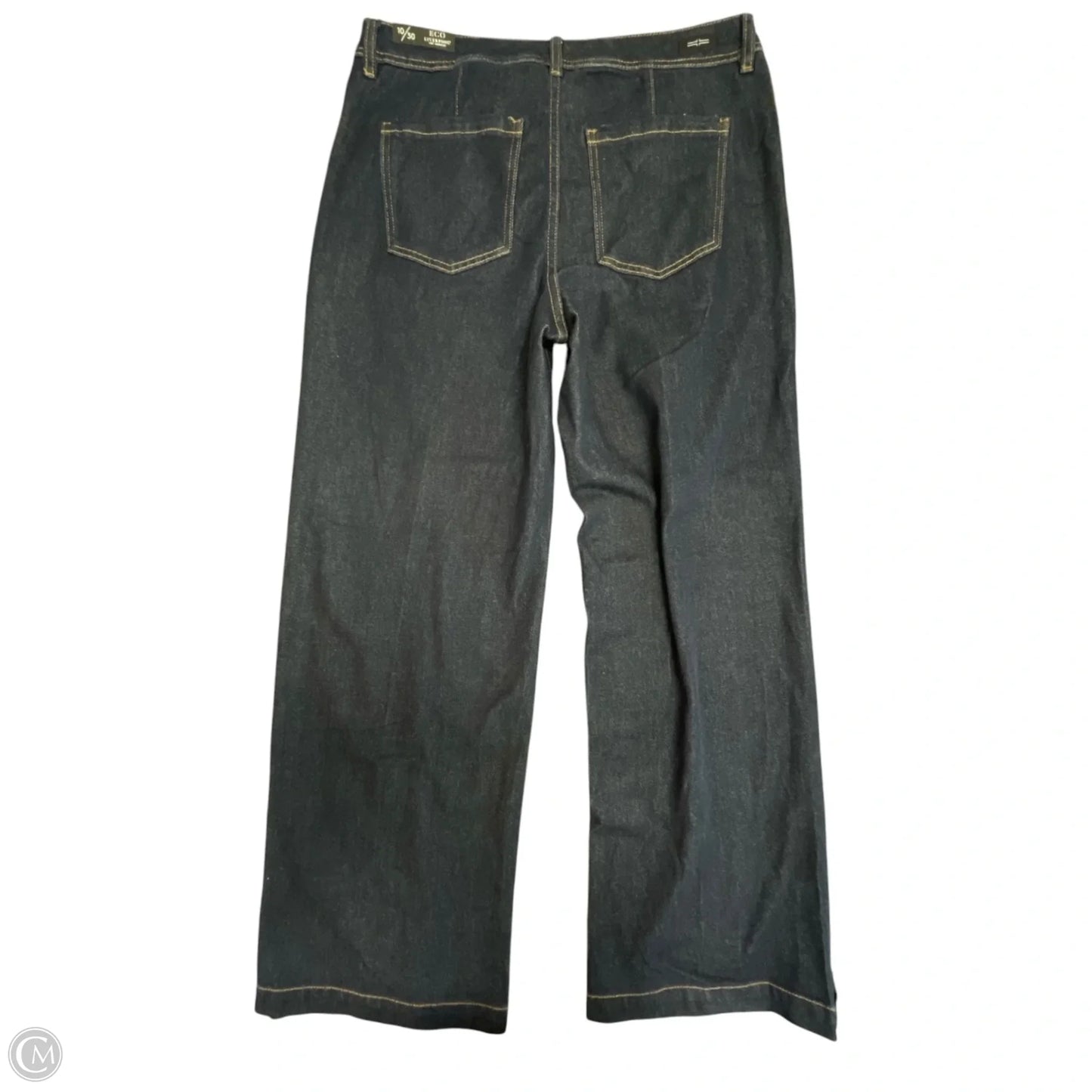 Jeans Wide Leg By Liverpool In Blue Denim, Size: 10