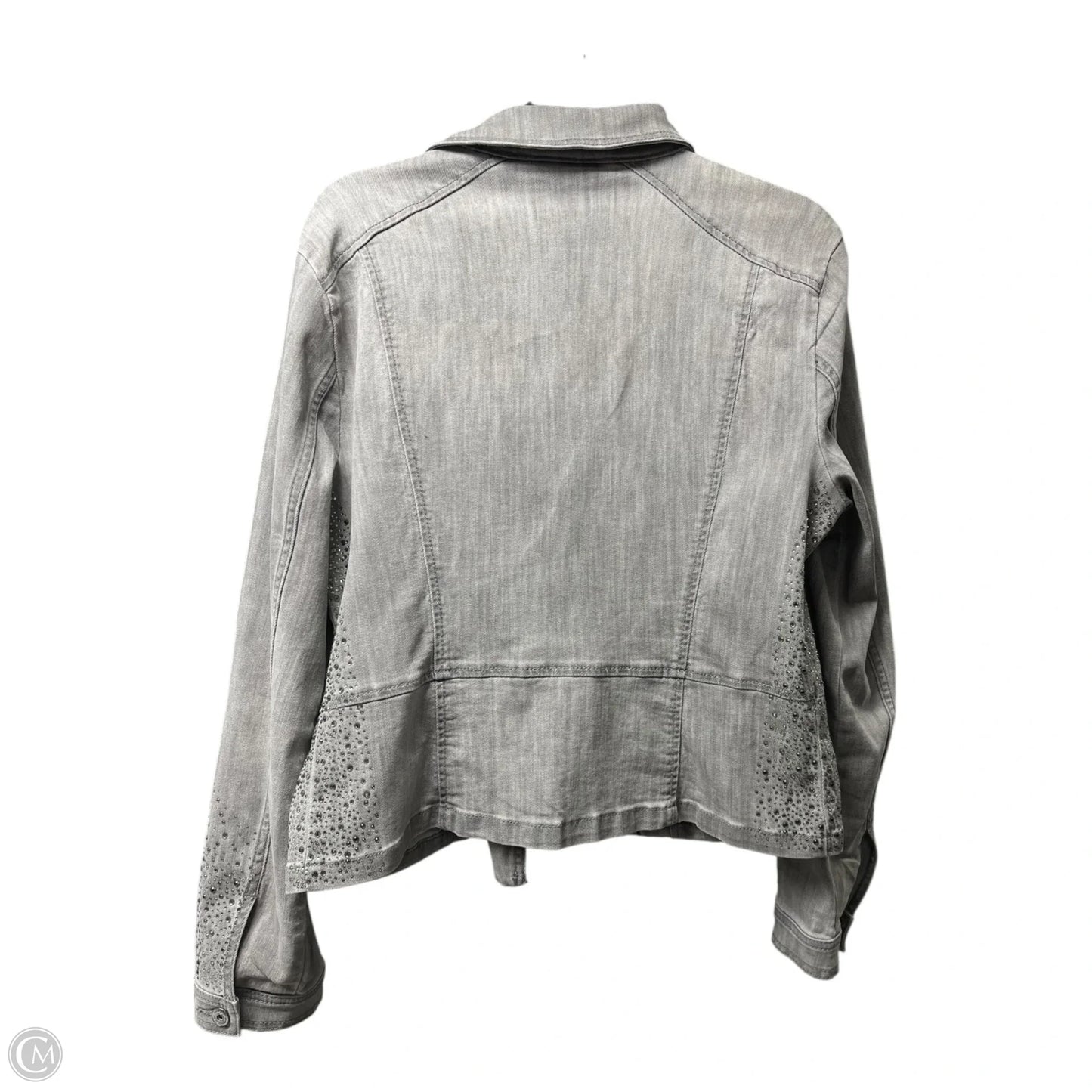 Jacket Denim By Inc In Grey, Size: L