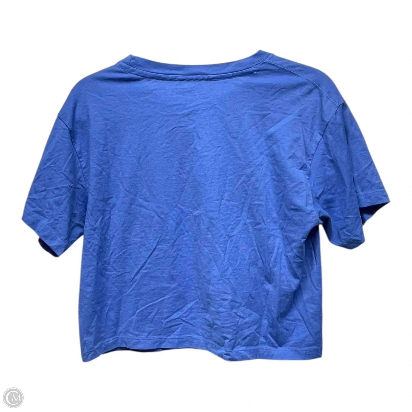 Athletic Top Short Sleeve By Champion In Blue, Size: S