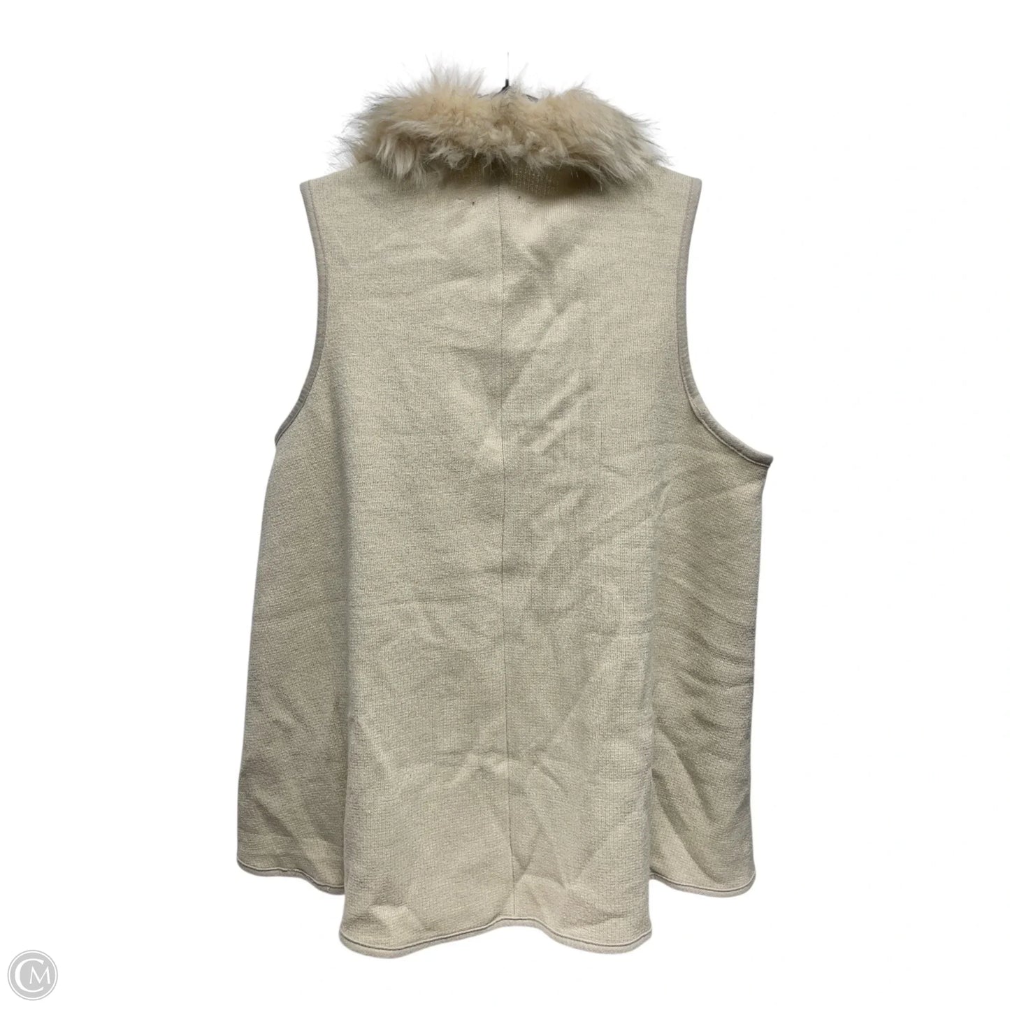 Vest Faux Fur & Sherpa By Ann Taylor In Beige, Size: Xs