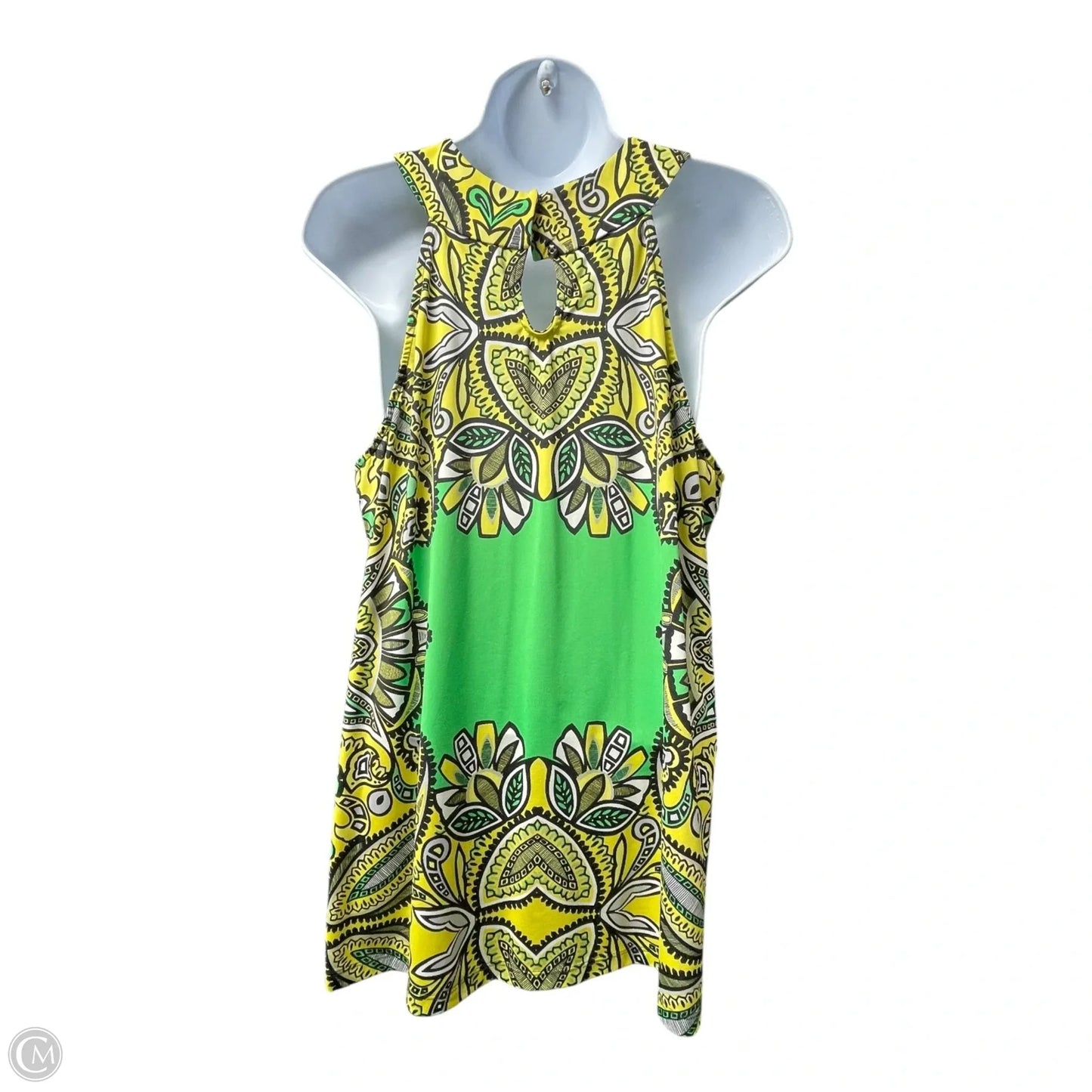 Top Sleeveless By Inc In Green & Yellow, Size: Xl